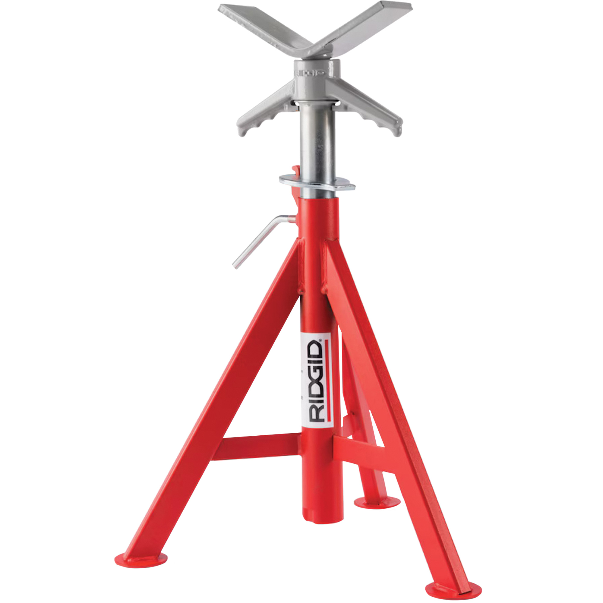 Supports de tuyaux abaissé en V no VJ-98, 51-96 cm Réglage de la hauteur, 12" Capacité max. de tuyau, 2500 lb Capacité de charge max.