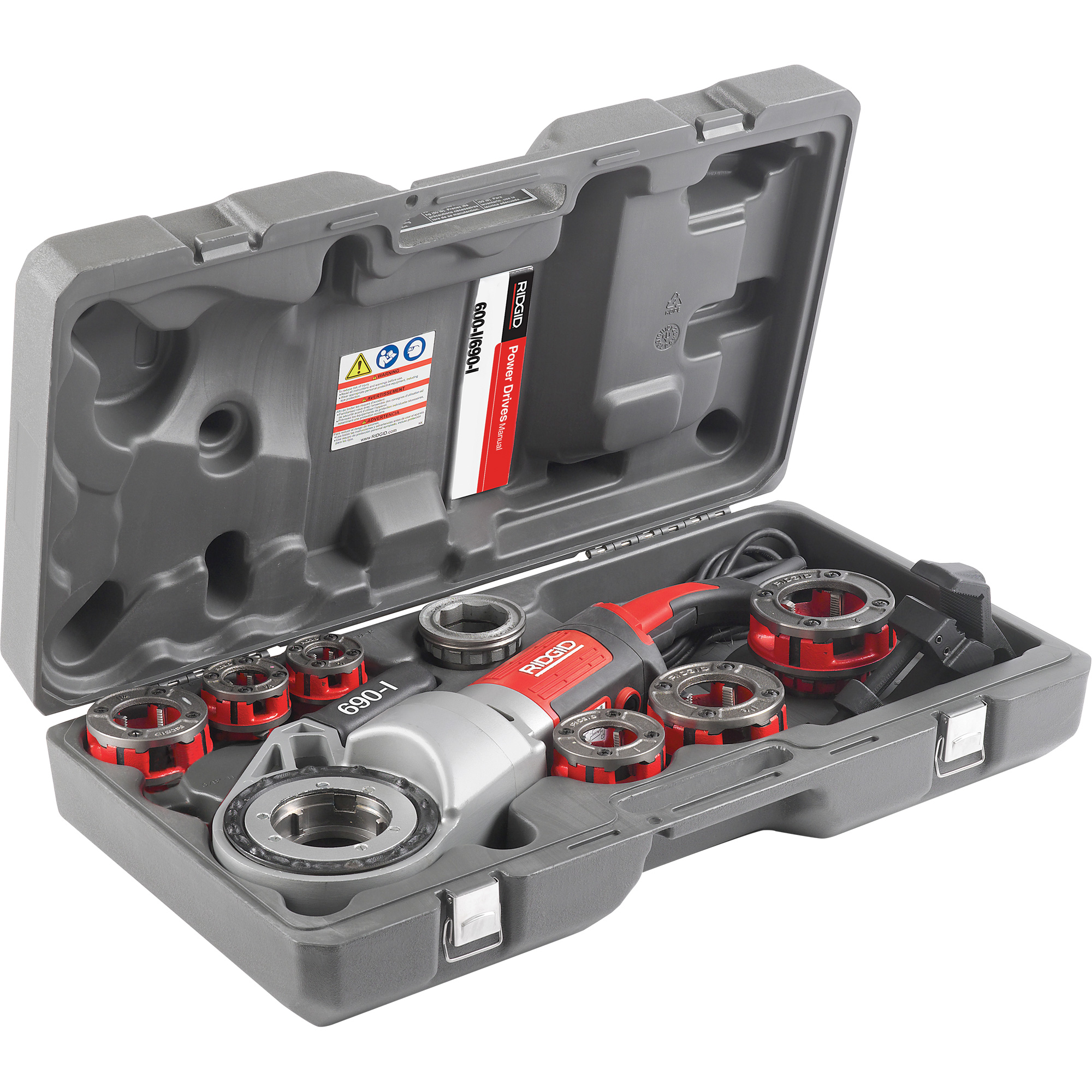 Système de filetage motorisé manuel, 36 tr/min, Filetage de la tige 1/8" - 2"
