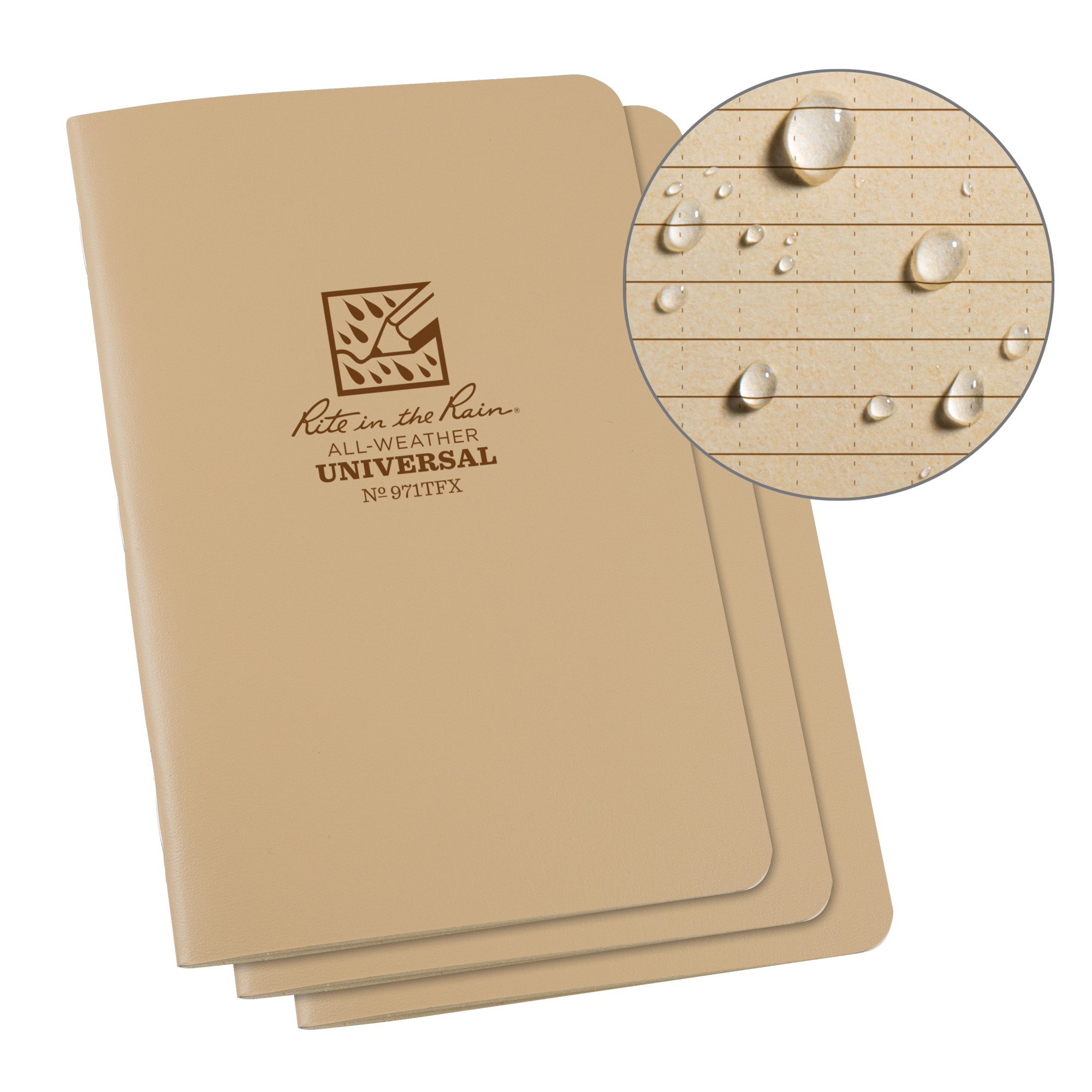 Carnet de notes, Couverture souple, Havane, 48 Pages, 4-5/8" , 7"