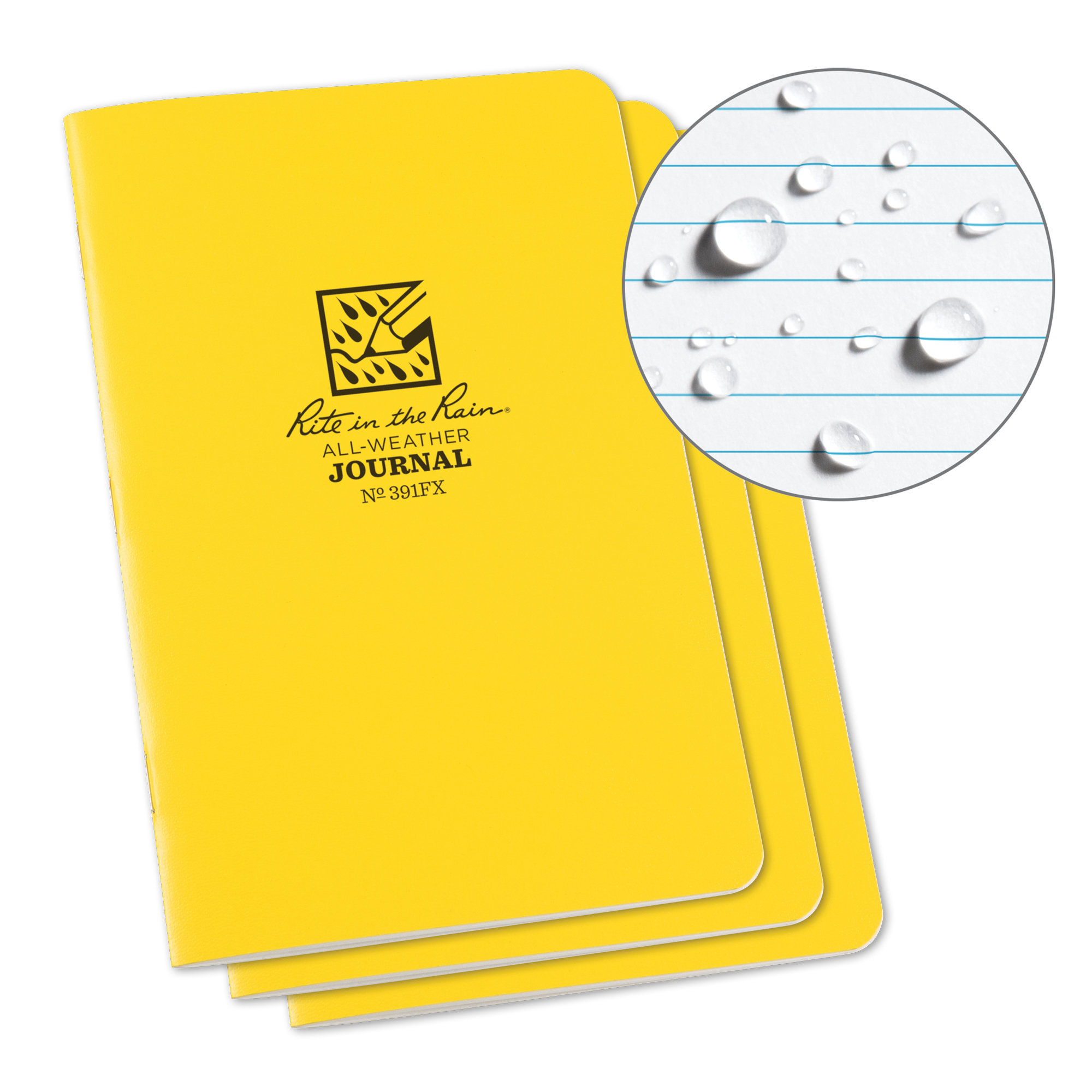 Carnet de notes, Couverture souple, Jaune, 48 Pages, 4-5/8" , 7"