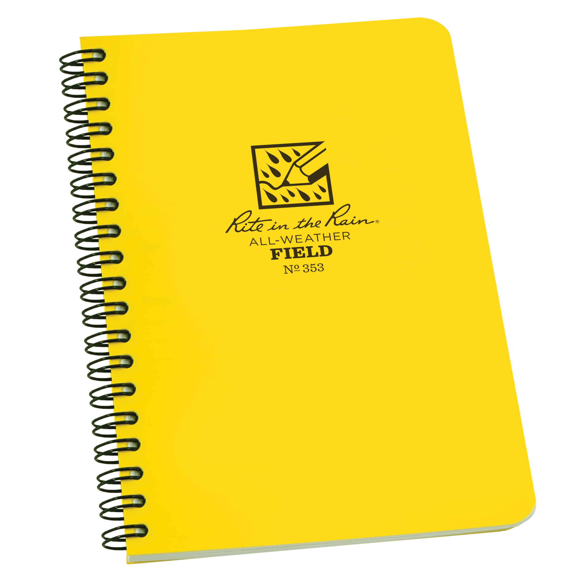 Carnet de notes de poche à spirale latérale, Couverture souple, Jaune, 64 Pages, 4-5/8"