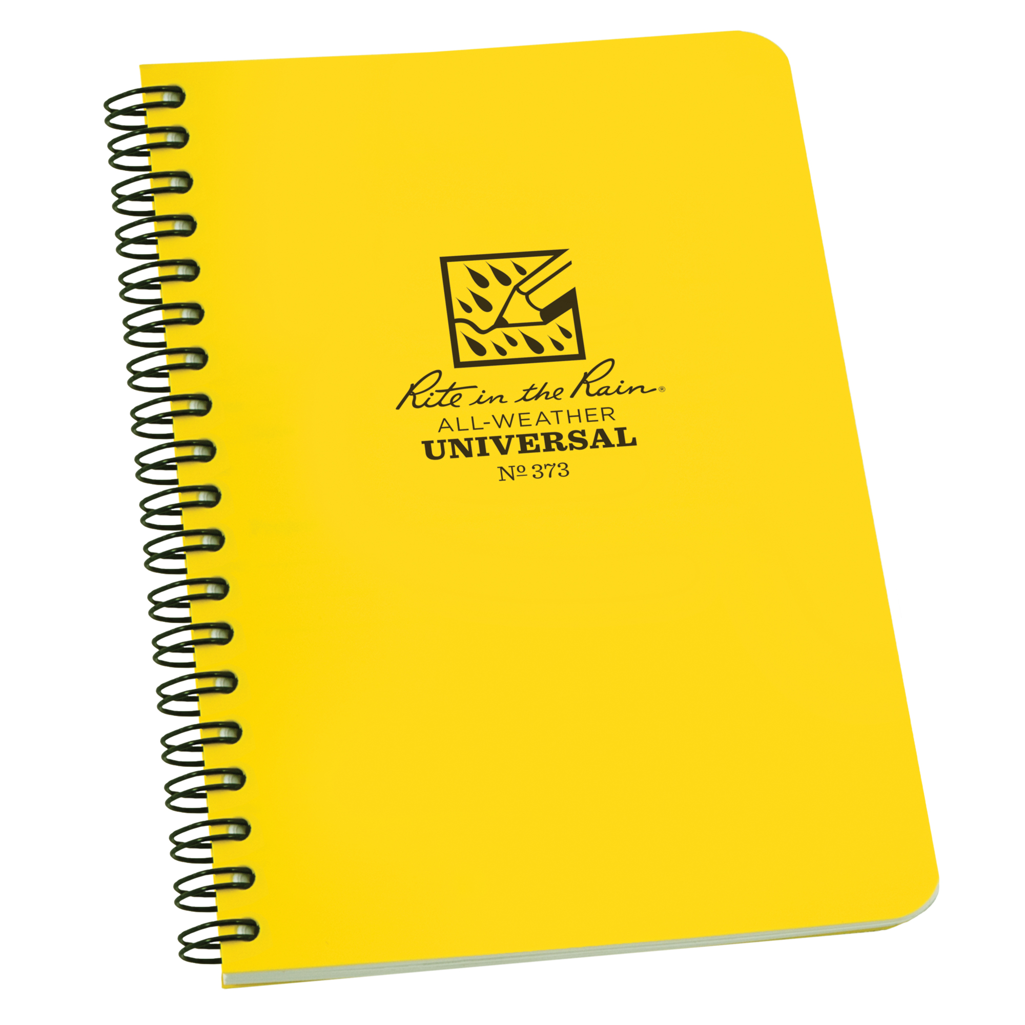 Carnet de notes de poche à spirale latérale, Couverture souple, Jaune, 64 Pages, 4-5/8" , 7"