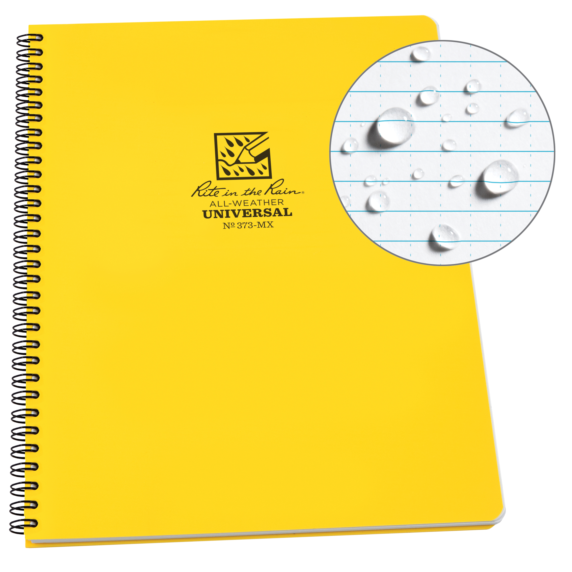 Carnet de notes de poche à spirale latérale, Couverture souple, Jaune, 84 Pages, 8-1/2" , 11"