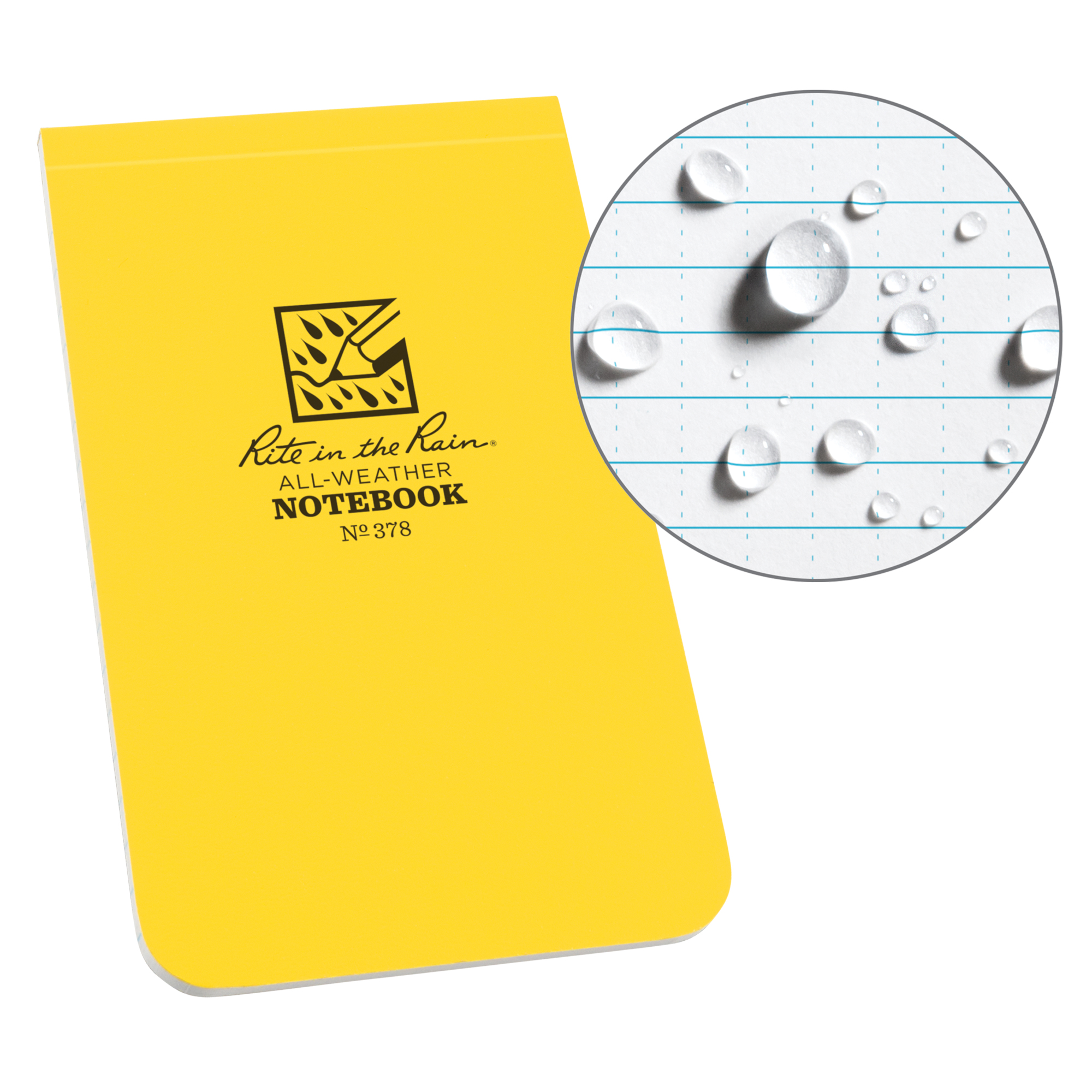 Livre mémo à reliure sur le dessus, Couverture souple, Jaune, 100 Pages, 5-1/4" , 5"