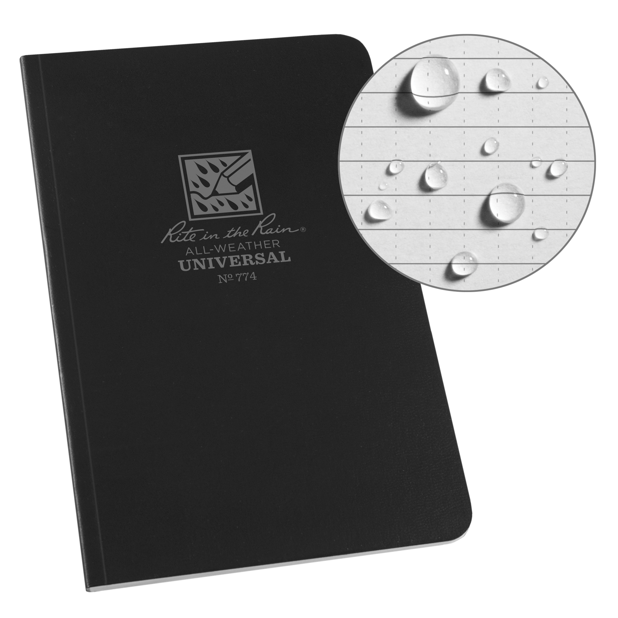 Livre relié Field-Flex, Couverture souple, Noir, 128 Pages, 4-5/8" , 7-1/4"