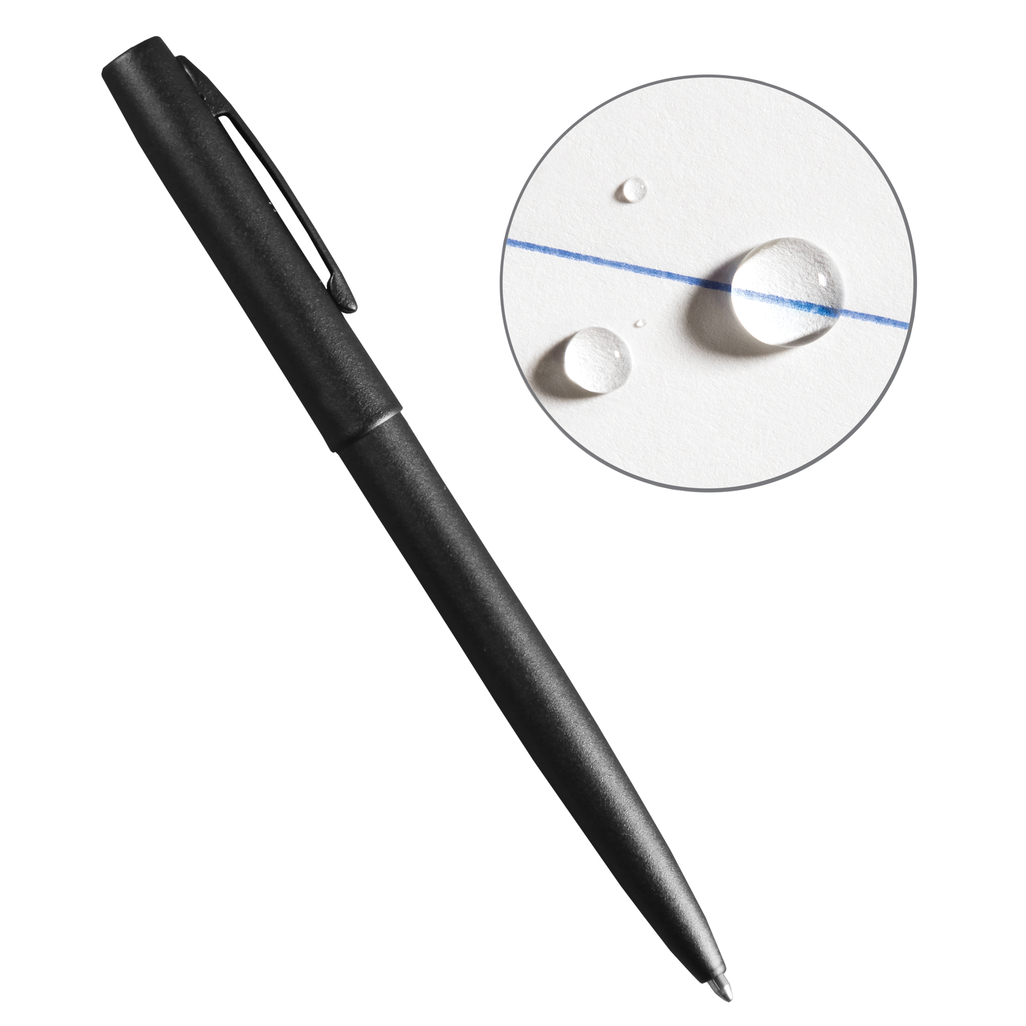 Stylo en métal à l'épreuve des intempéries, Bleu, 0,8 mm, Rétractable