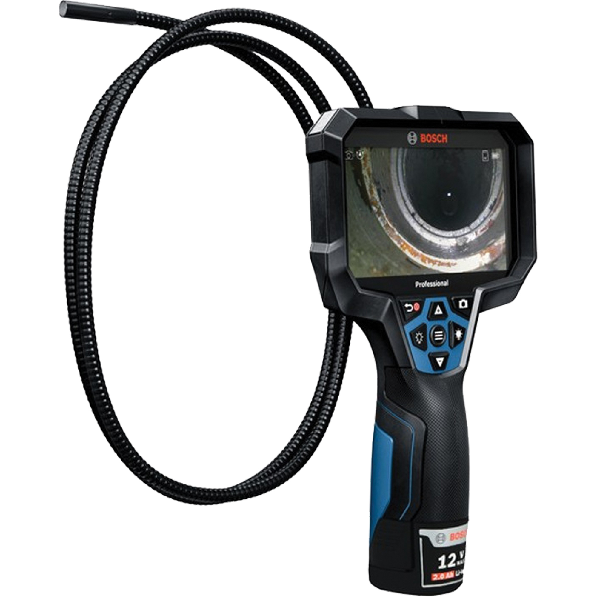 Caméra d'inspection à main professionnelle 12 V Max, 5" Affichage