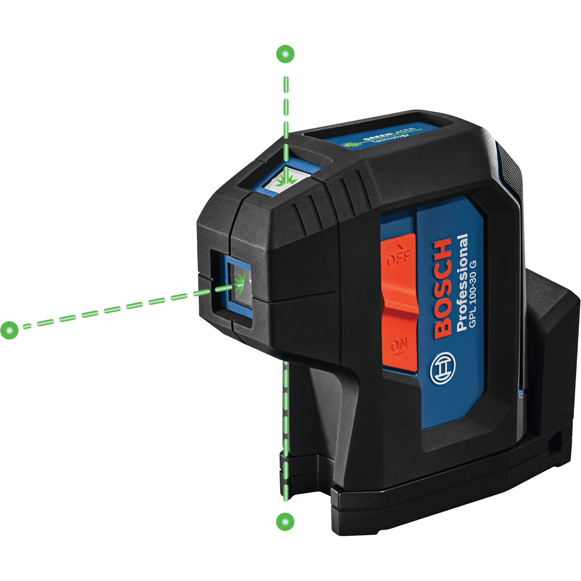 Laser d’alignement autonivelant à faisceau vert à trois points