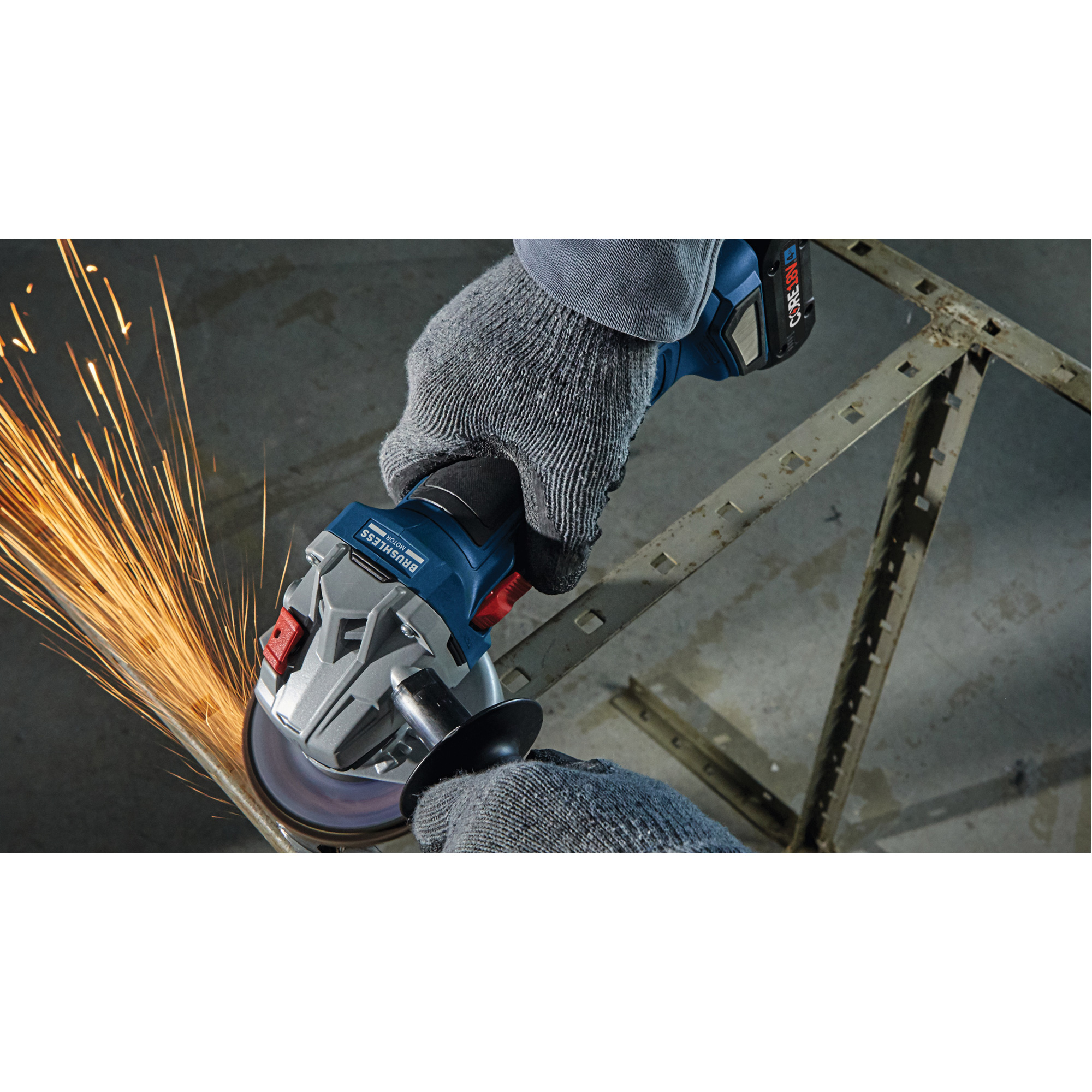 Rectifieuse angulaire sans balais avec interrupteur coulissant, Roue de 4-1/2", 18 V – Image 7