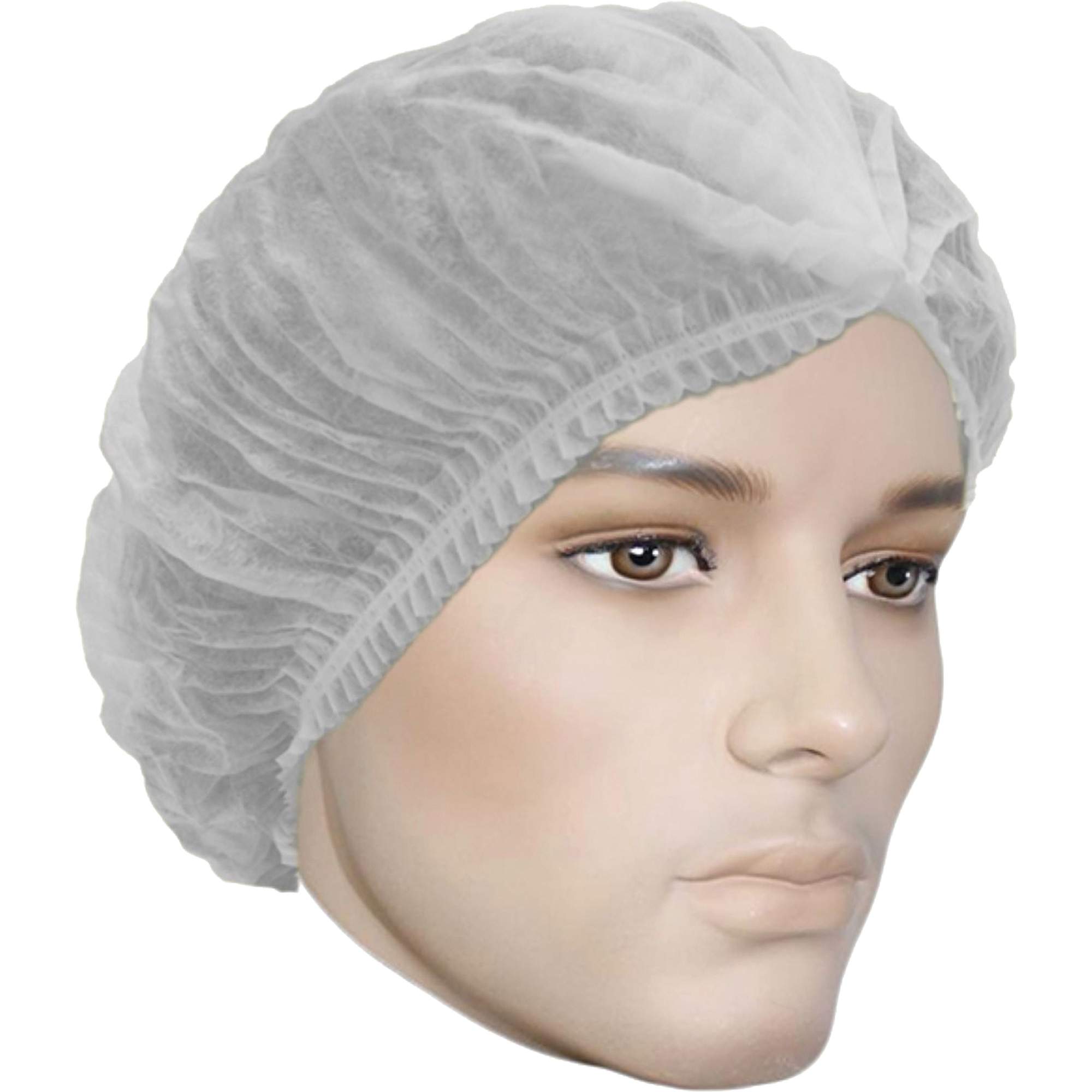 Bonnet bouffant plissé Cova-Cap, Polypropylène, 24", Blanc
