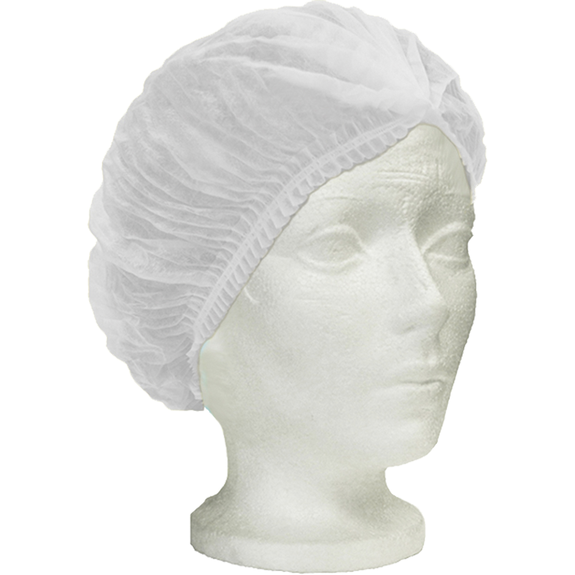 Bonnet bouffant plissé Ronco CareMC, Polypropylène, 24", Blanc
