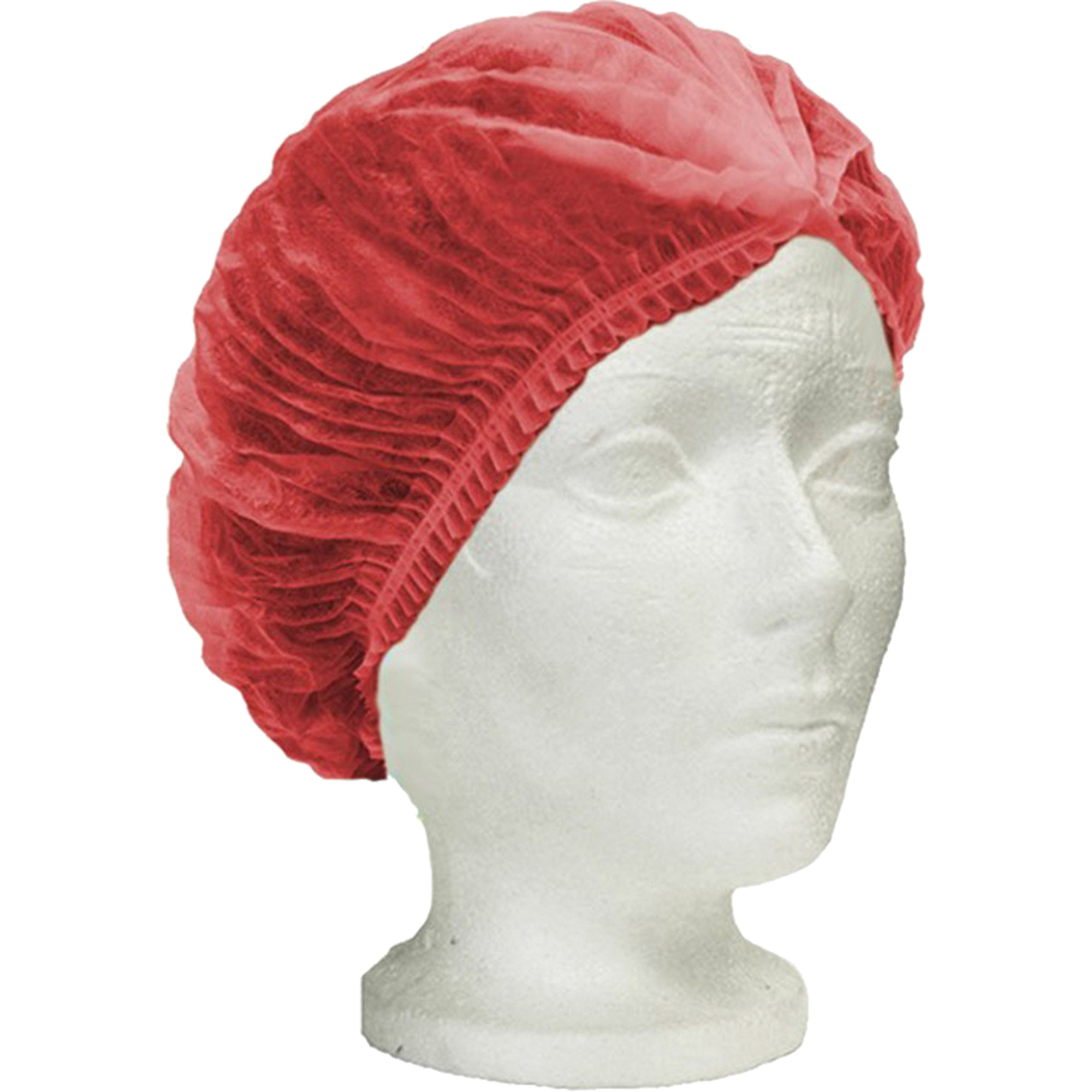Bonnet bouffant plissé RONCO CareMC, Polypropylène, 24", Rouge