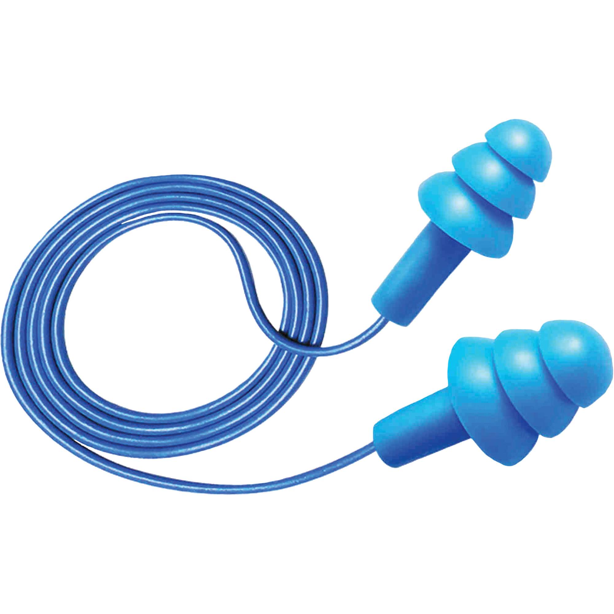 Bouchons d'oreilles détectables et réutilisables HushMC 50-25, Avec cordon, Taille unique, Vrac - Boîte, NRR dB 25