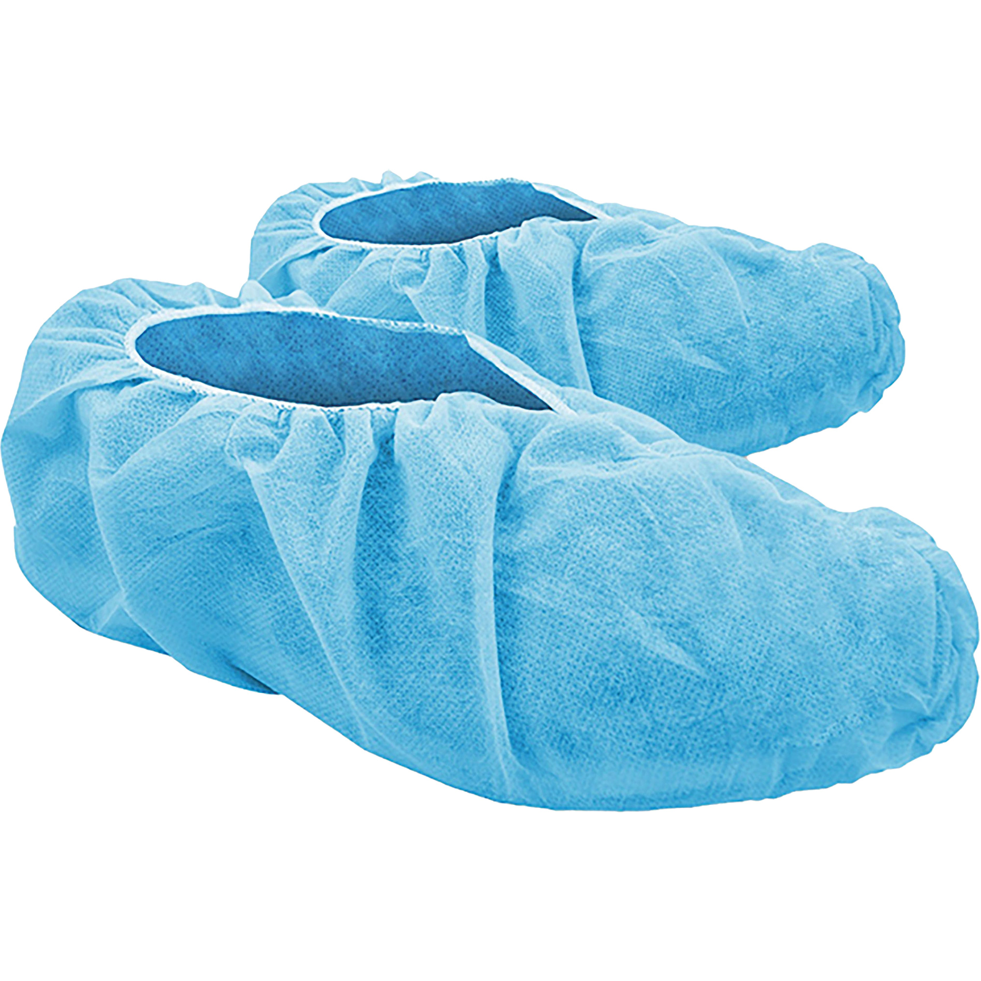 Couvre-chaussures jetables CoverMeMC, Grand, Polypropylène, Bleu