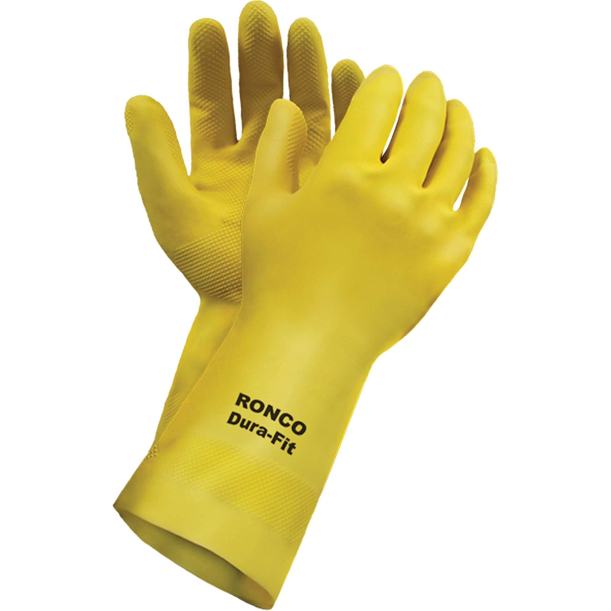Gants réutilisables Dura-Fit MC, Taille Grand/9, 12" lo, Latex, Doublure en Ouatée, 20 mils