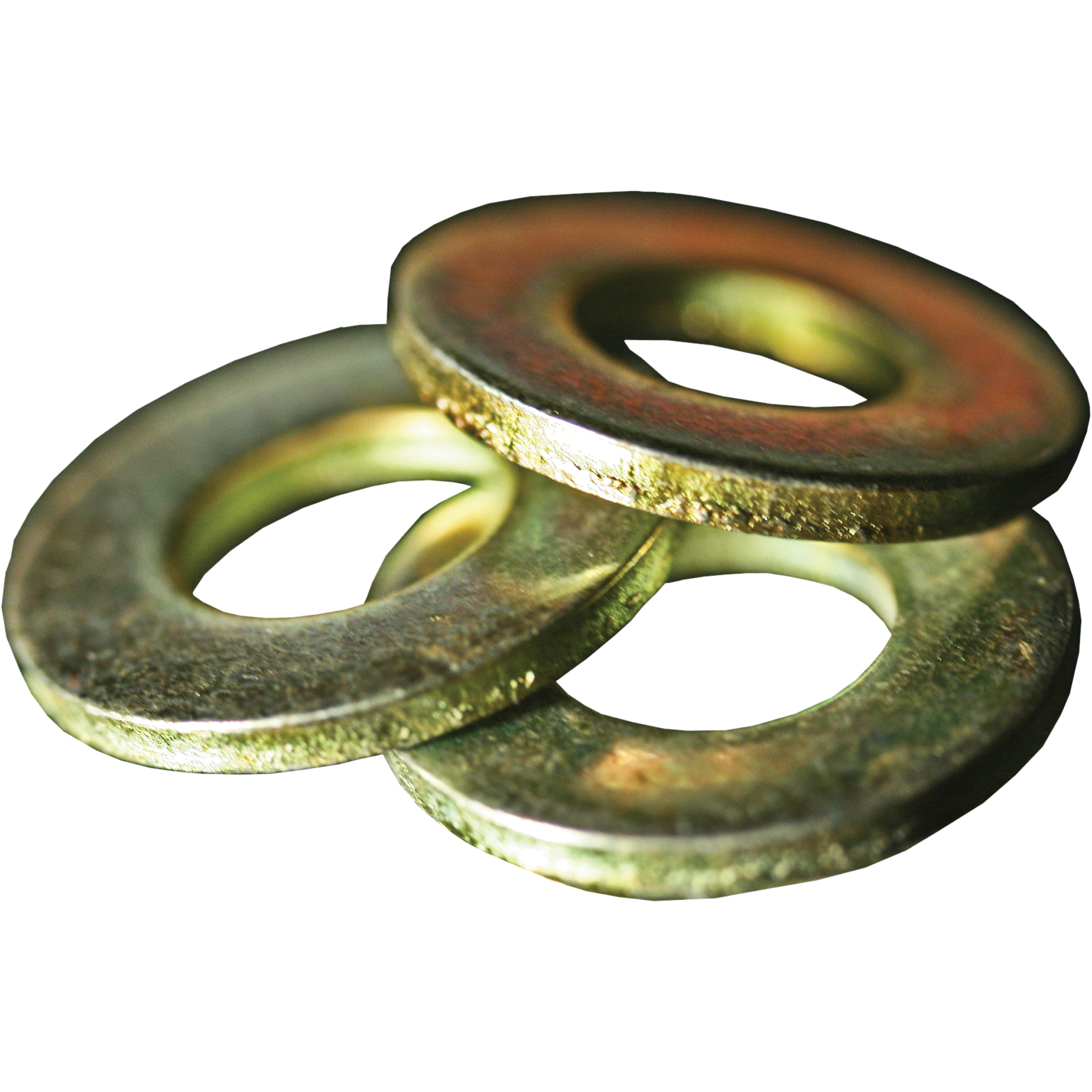 Rondelle plate SAE, 1/4", Zinc jaune