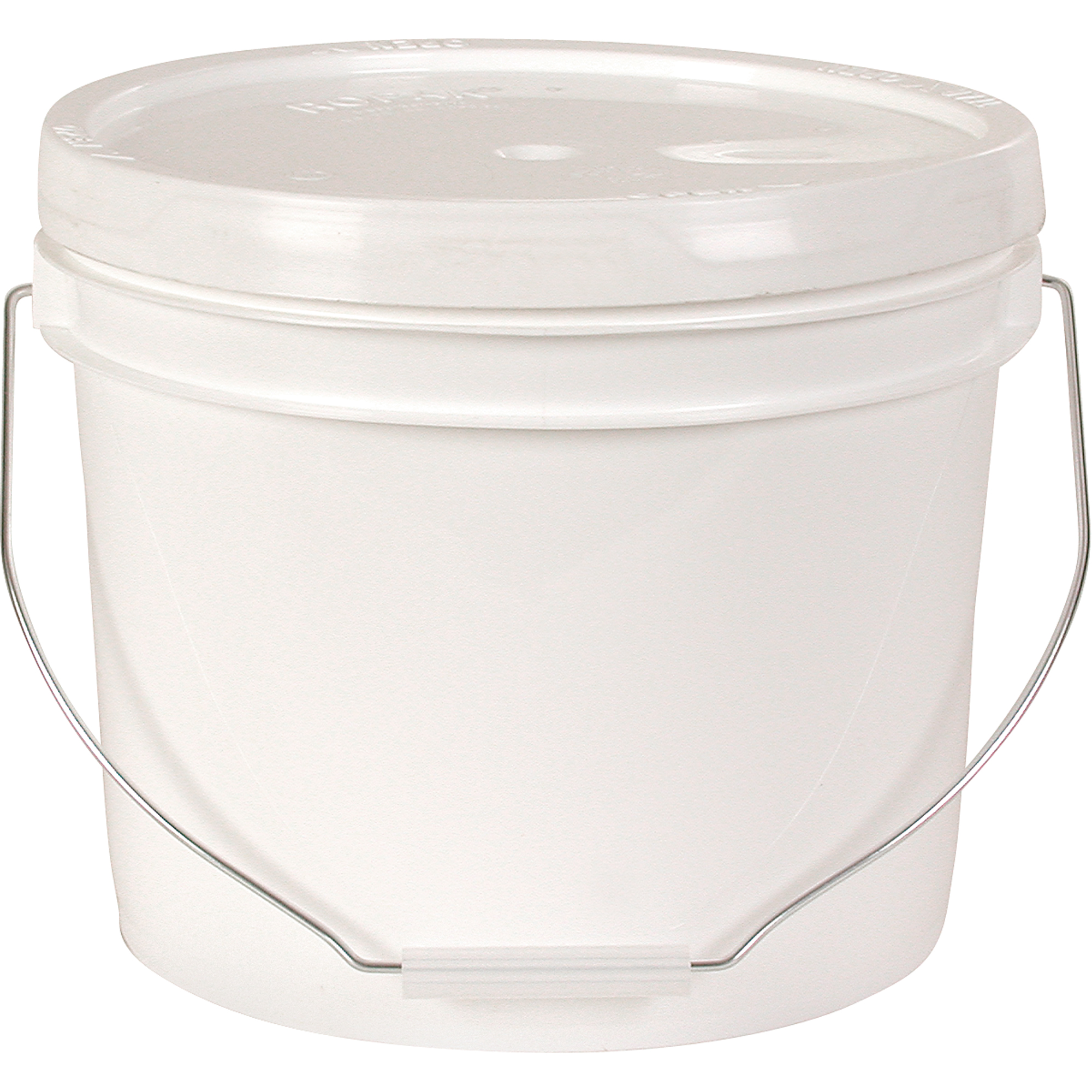 Sceau d'usage général avec couvercle, Plastique, 3 gal.