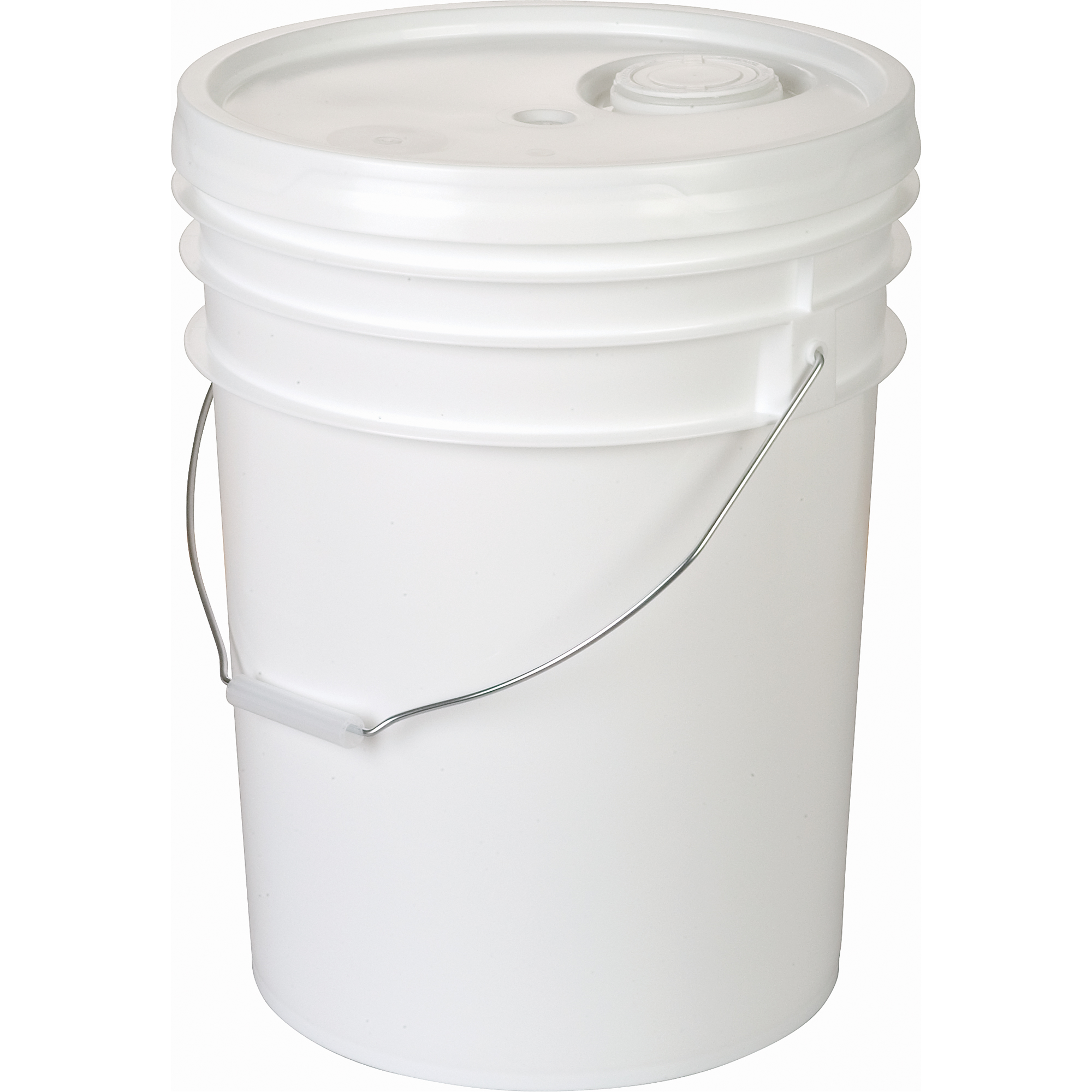 Seau blanc avec couvercle à joint d'étanchéité, Plastique, 20 L