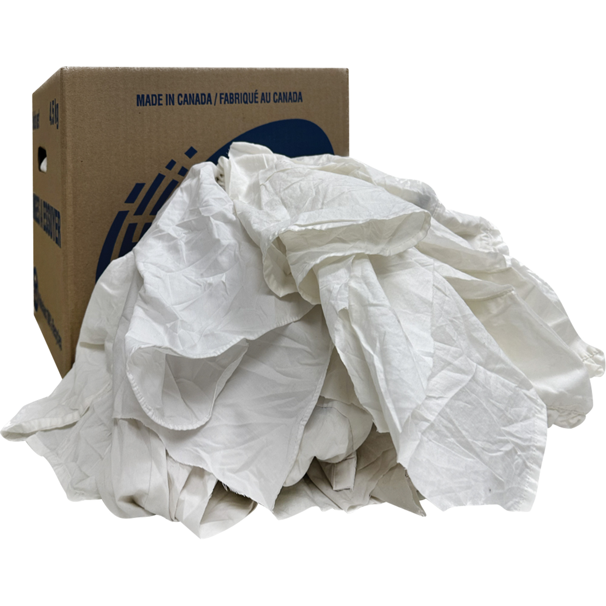 Boîte de chiffons d'essuyage, Blanc, 10 lb
