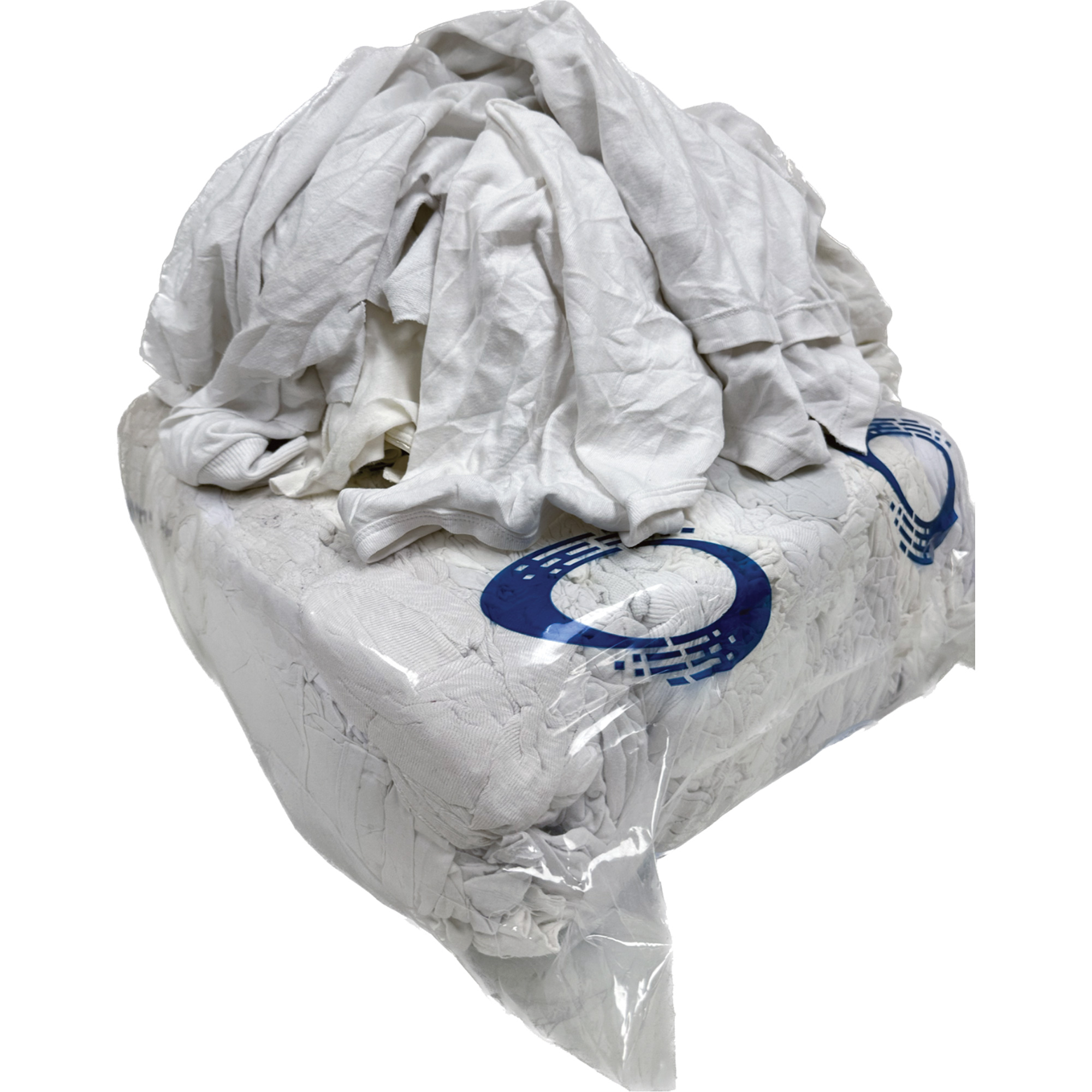 Chiffons de nettoyage, Coton/Molleton, Blanc, 25 lb