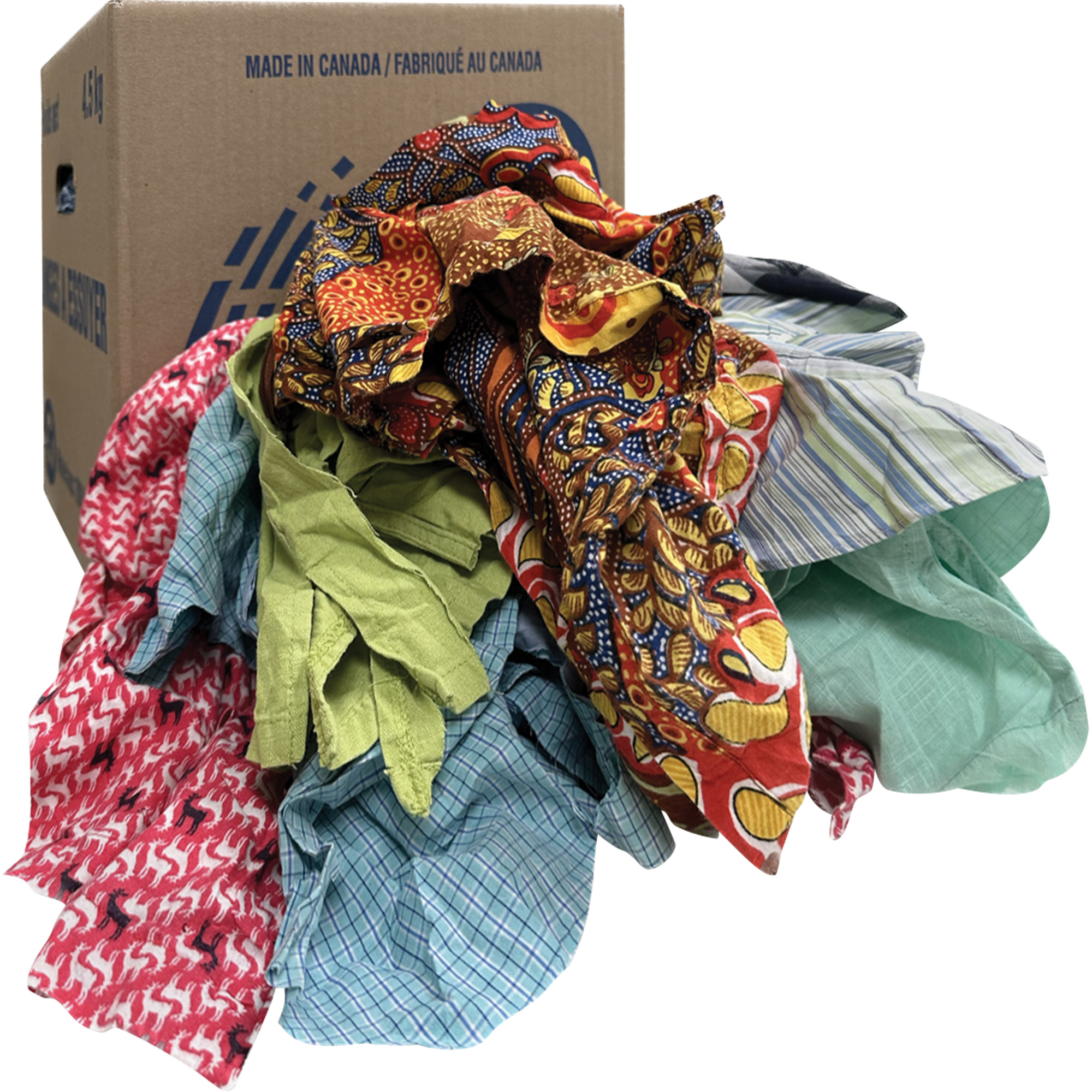 Chiffons d'essuyage, Mélange de couleurs, 10 lb