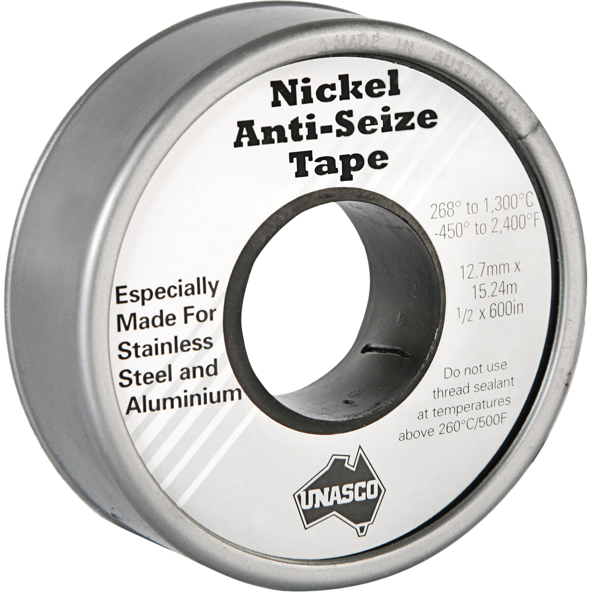 Ruban antigrippant au nickel, 590" lo x 1/2" la, Argent