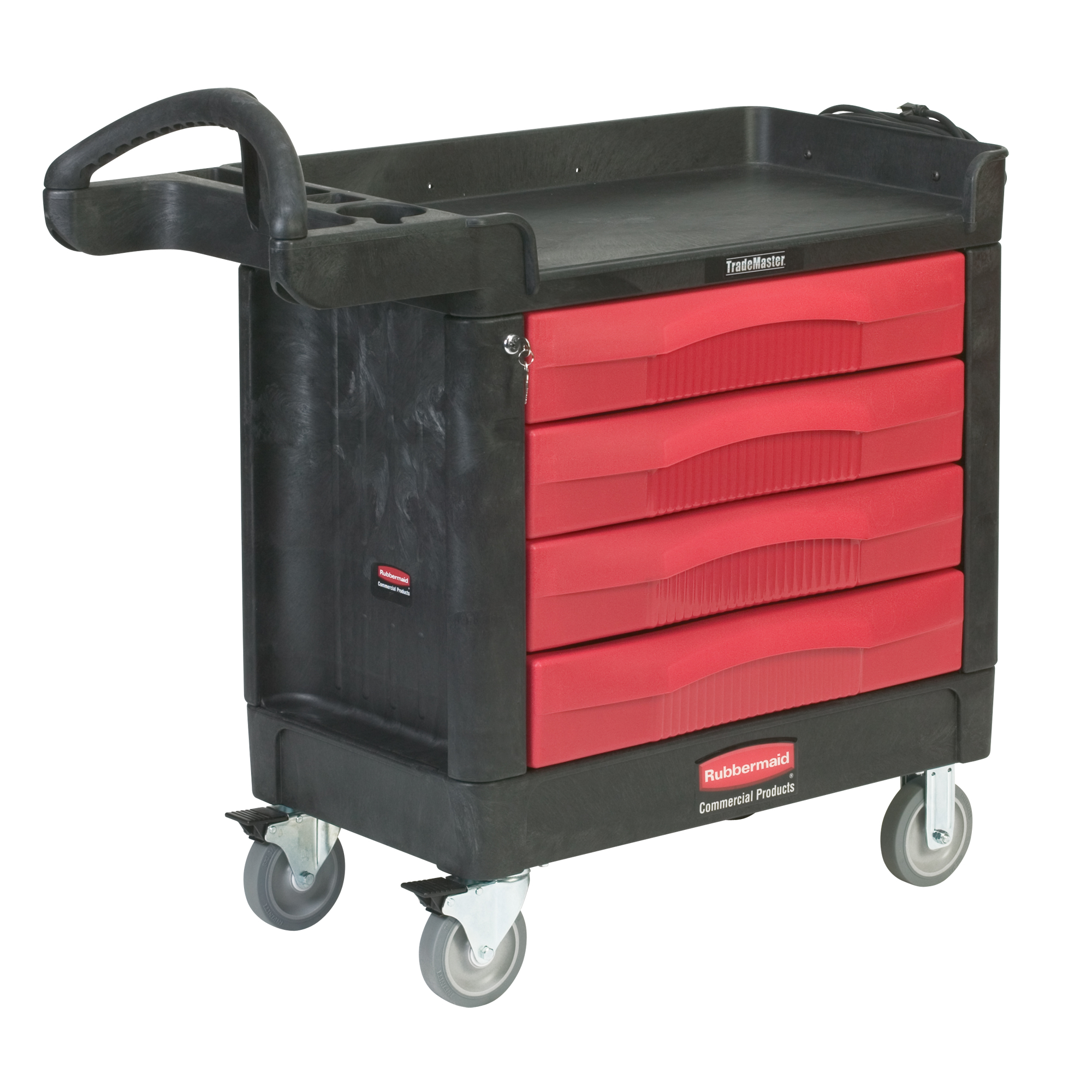 Armoires mobiles & centres de travail TrademasterMC, 4 tiroirs, 40-5/8" lo x 18-7/8" la x 38-3/8" h, Noir