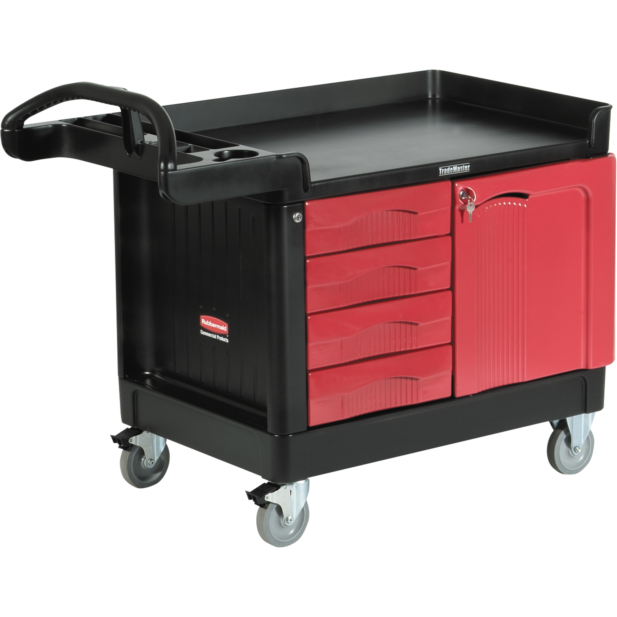 Armoires mobiles & centres de travail TrademasterMC, 4 tiroirs, 49" lo x 26-1/4" la x 38" h, Noir