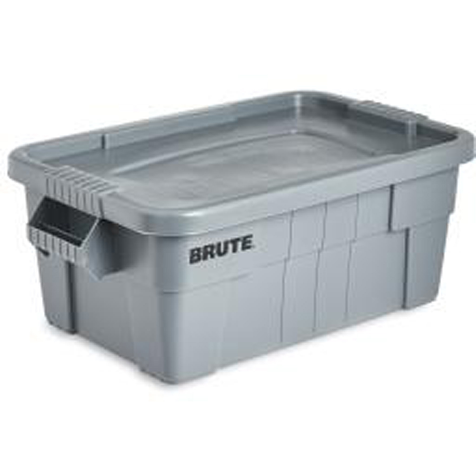 Bac de stockage Brute avec couvercle, 27,88” p x 16,5” la x 10,7" h, Capacité 112 lb, Gris