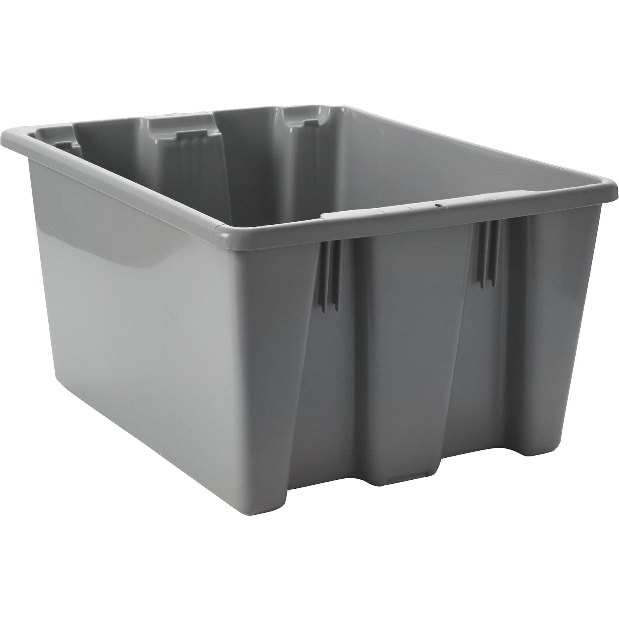 Caisse-palette empilable et emboîtable, 10" x 15,5" x 19,5", Gris