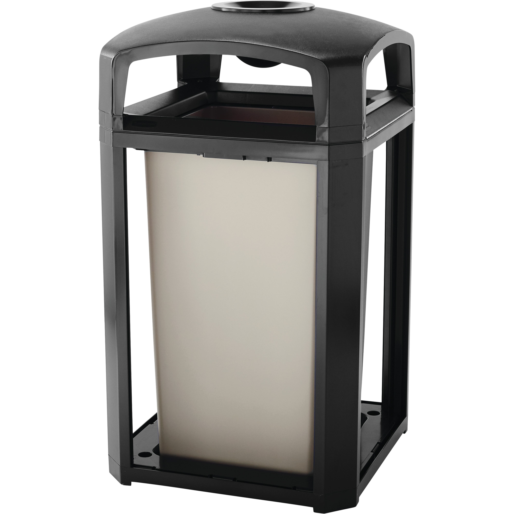 Cendrier et corbeille pour déchets de série classique de série Landmark, Plastique, Capacité 50 gal. US, Hauteur 46-1/2"