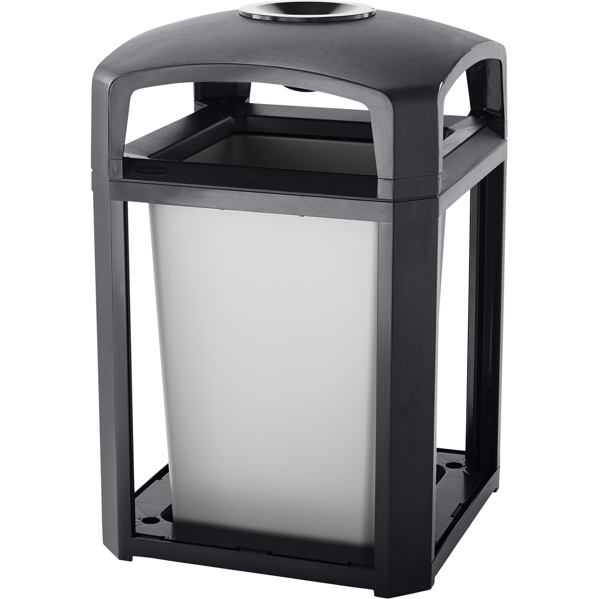 Cendrier et corbeille pour déchets de série Landmark, Plastique, Capacité 35 gal. US, Hauteur 40"