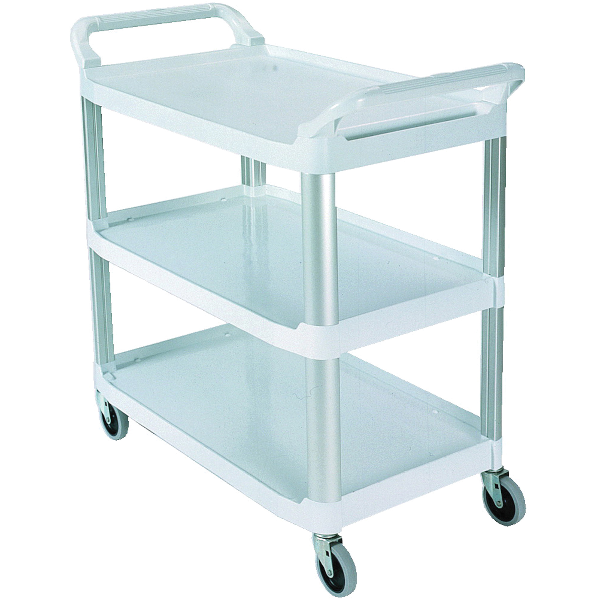 Chariot avec tablette et parois ouvrantes, 3 tiers, 40" x 37" x 20", Capacité 300 lb