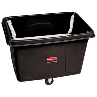 Chariot conteneur avec plateforme sur ressorts, Polyéthylène, 44-1/16" lo x 31" la x 32-1/2" h, Volume 14 pi³, Capacité 500 lb