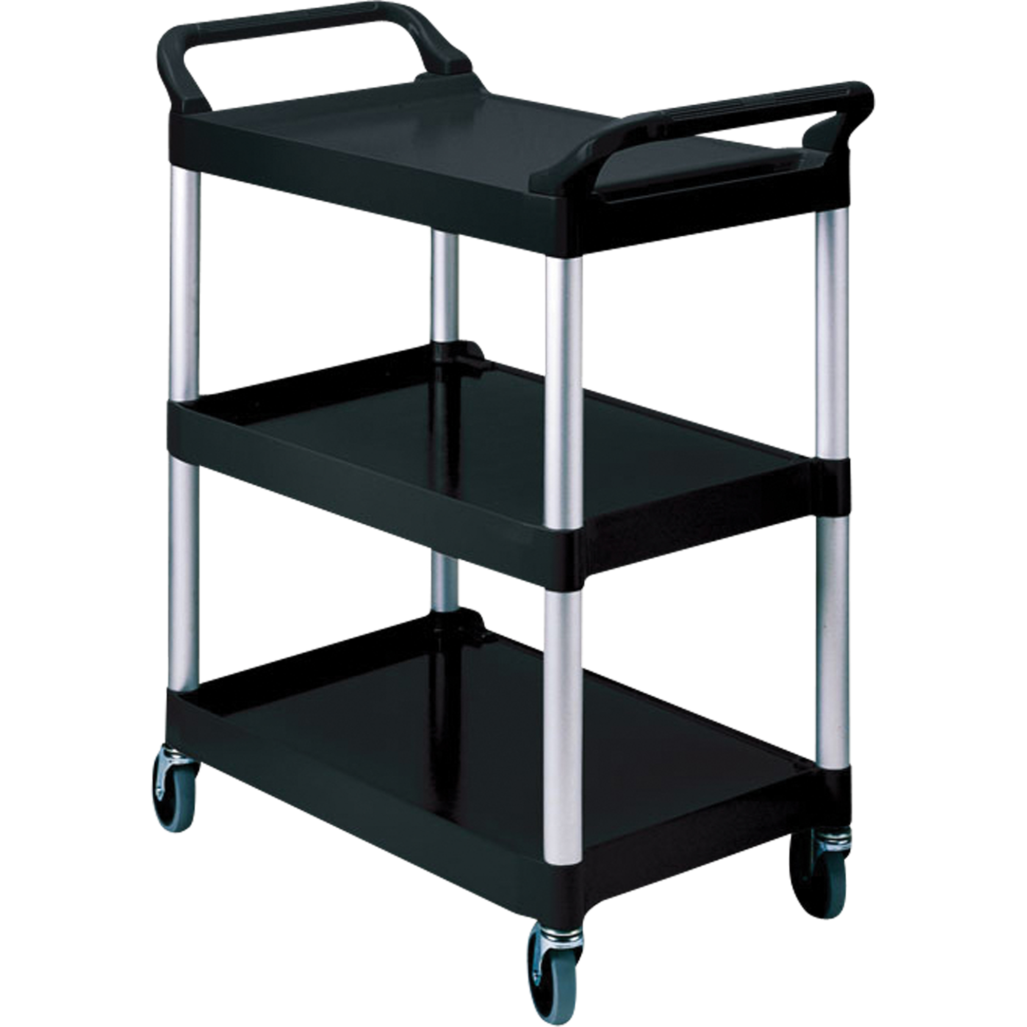 Chariot de service, 3 tiers, 19" x 38" x 34", Capacité 200 lb