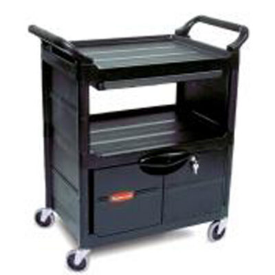 Chariot de service avec armoire, 2 tiers, 33-5/8" x 37-4/5" x 18-5/8", Capacité 200 lb