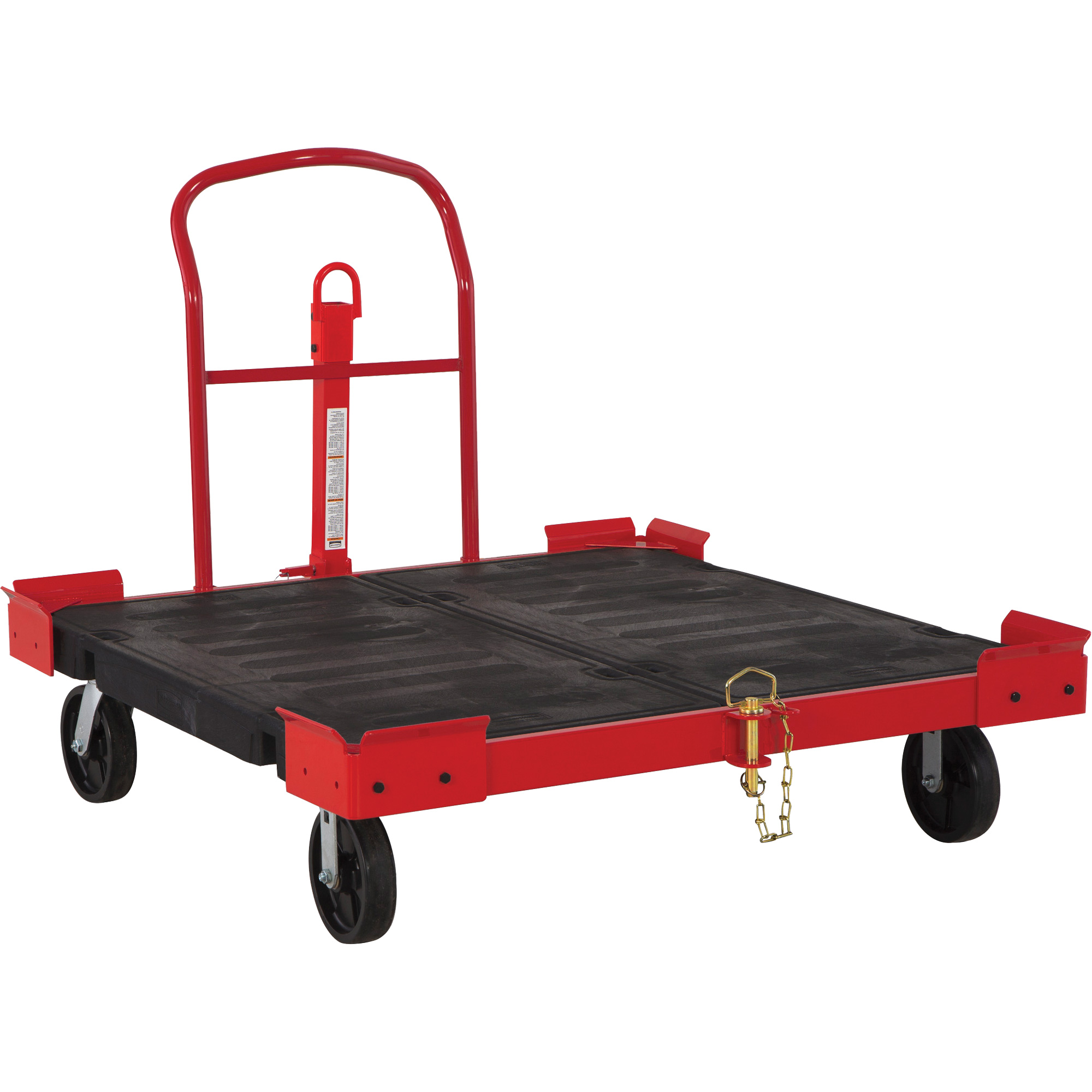 Chariot remorquable pour palettes, 54-1/2" lo x 51" la, 2500 lb cap, Roues Polyoléfine