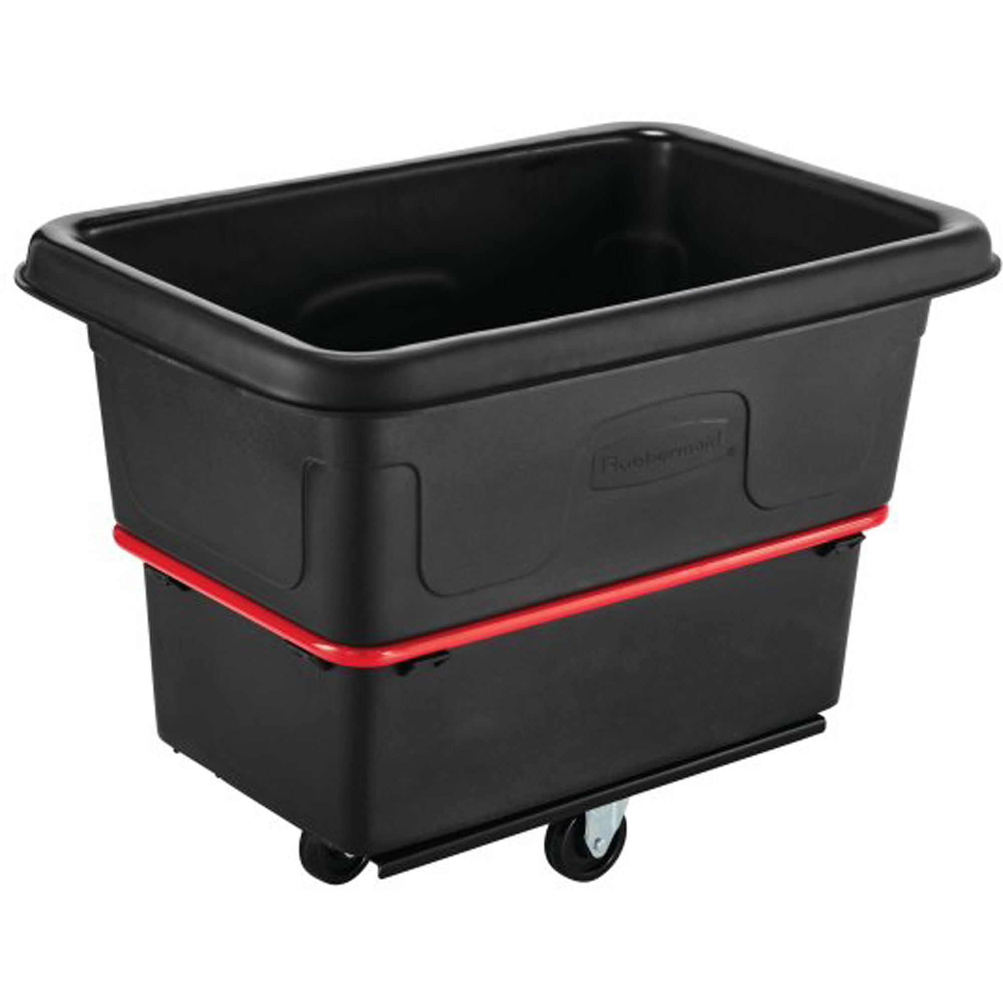 Chariot utilitaire à usage intensif, Plastique recyclé noir, 26"/38-3/8" lo x 26"/38-2/5" la x 28-1/4"/28-3-10" h, Volume 8 pi³, Capacité 700 lb