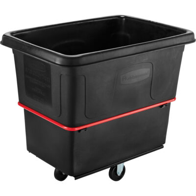 Chariot utilitaire à usage intensif, Plastique recyclé noir, 44-3/8" lo x 31" la x 38-1/4" h, Volume 16 pi³, Capacité 1000 lb