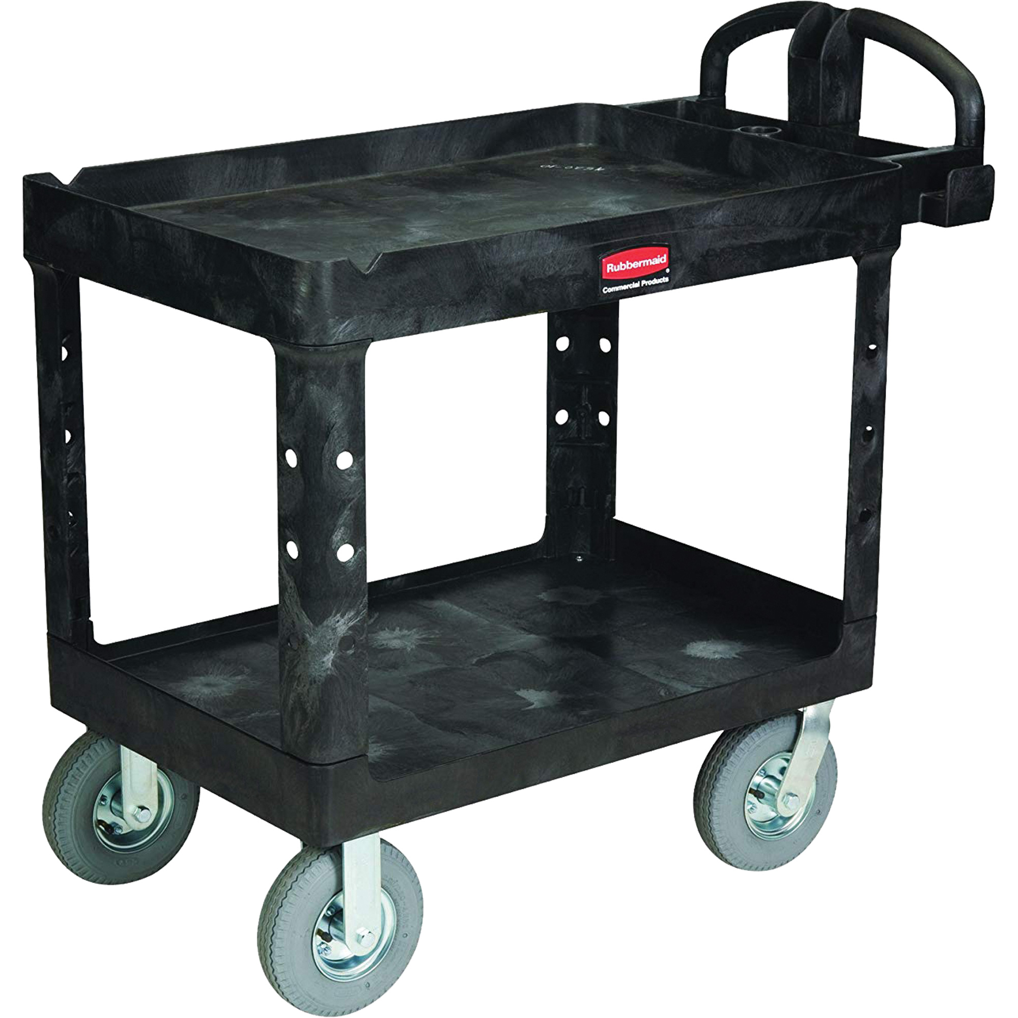 Chariot utilitaire robuste, 2 tiers, 25-1/4" x 37-1/8 x 36-3/8", Capacité 500 lb