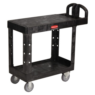 Chariot utilitaire robuste a/tablette plate - 4505-00, 2 tiers, 17-1/4" x 38-1/10" x 38-1/2", Capacité 500 lb