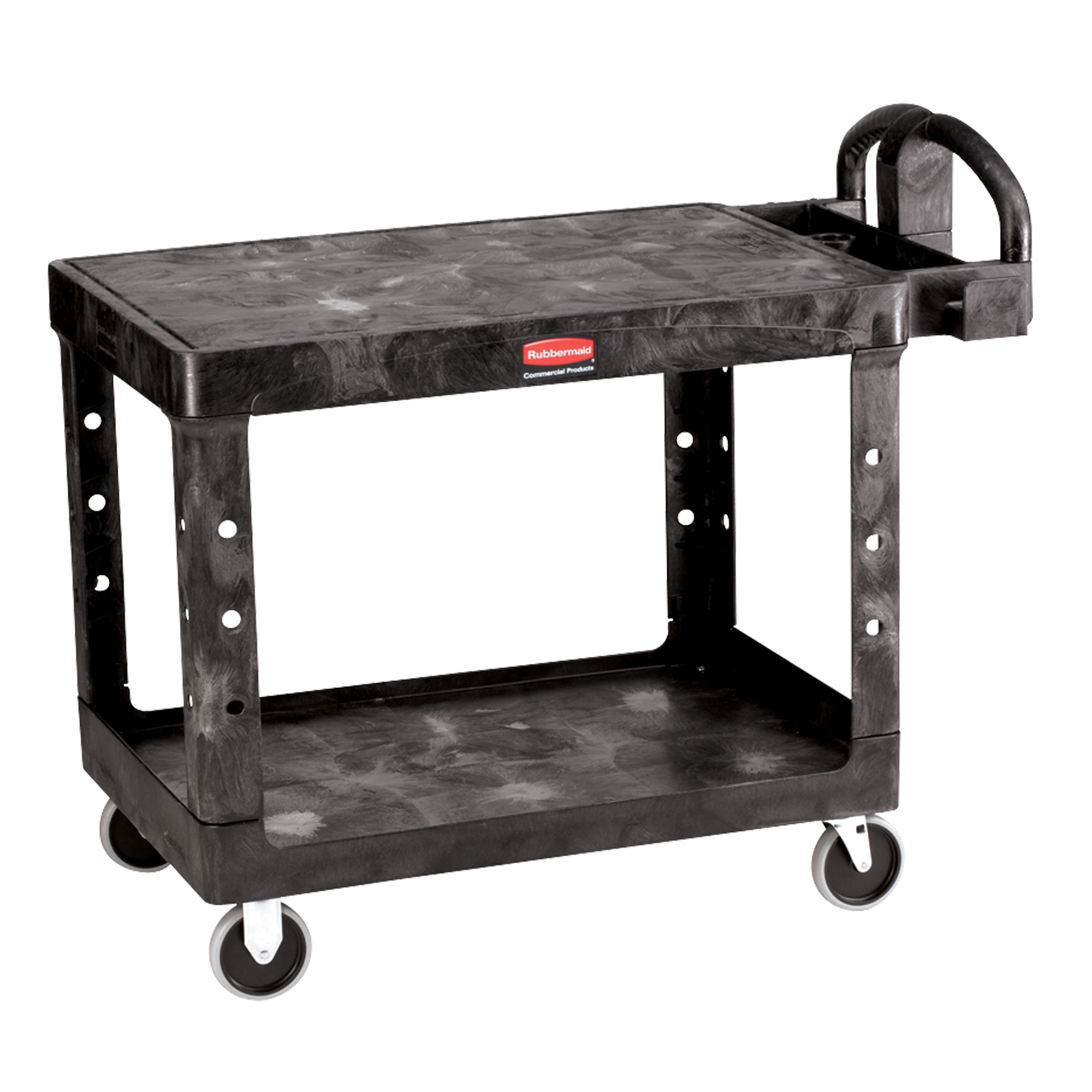 Chariot utilitaire robuste a/tablette plate - 4525-00, 2 tiers, 25-7/8" x 33-3/10" x 43-9/10", Capacité 500 lb