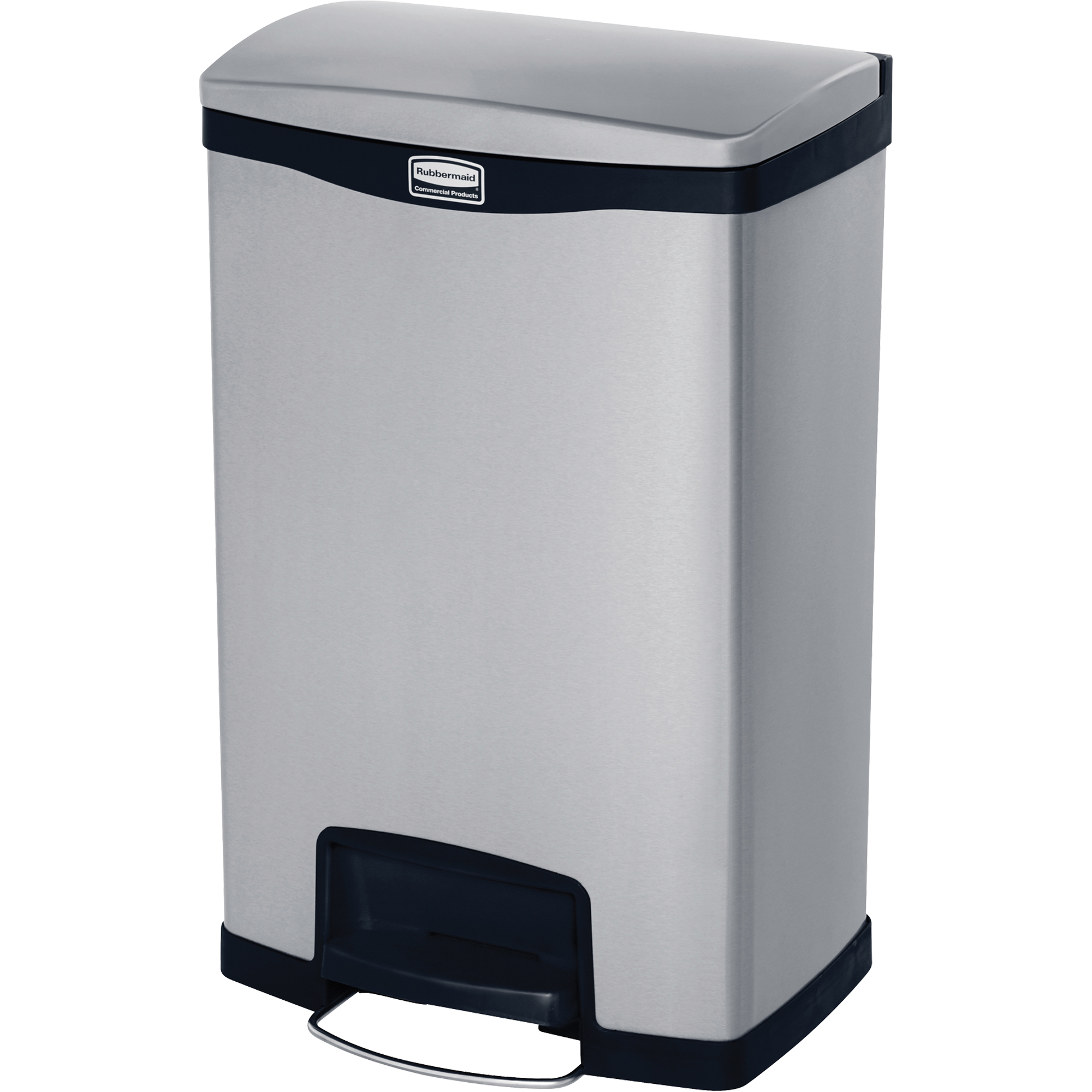 Contenant à déchets Slim JimMD , Acier inoxydable, Capacité 13 gal. US