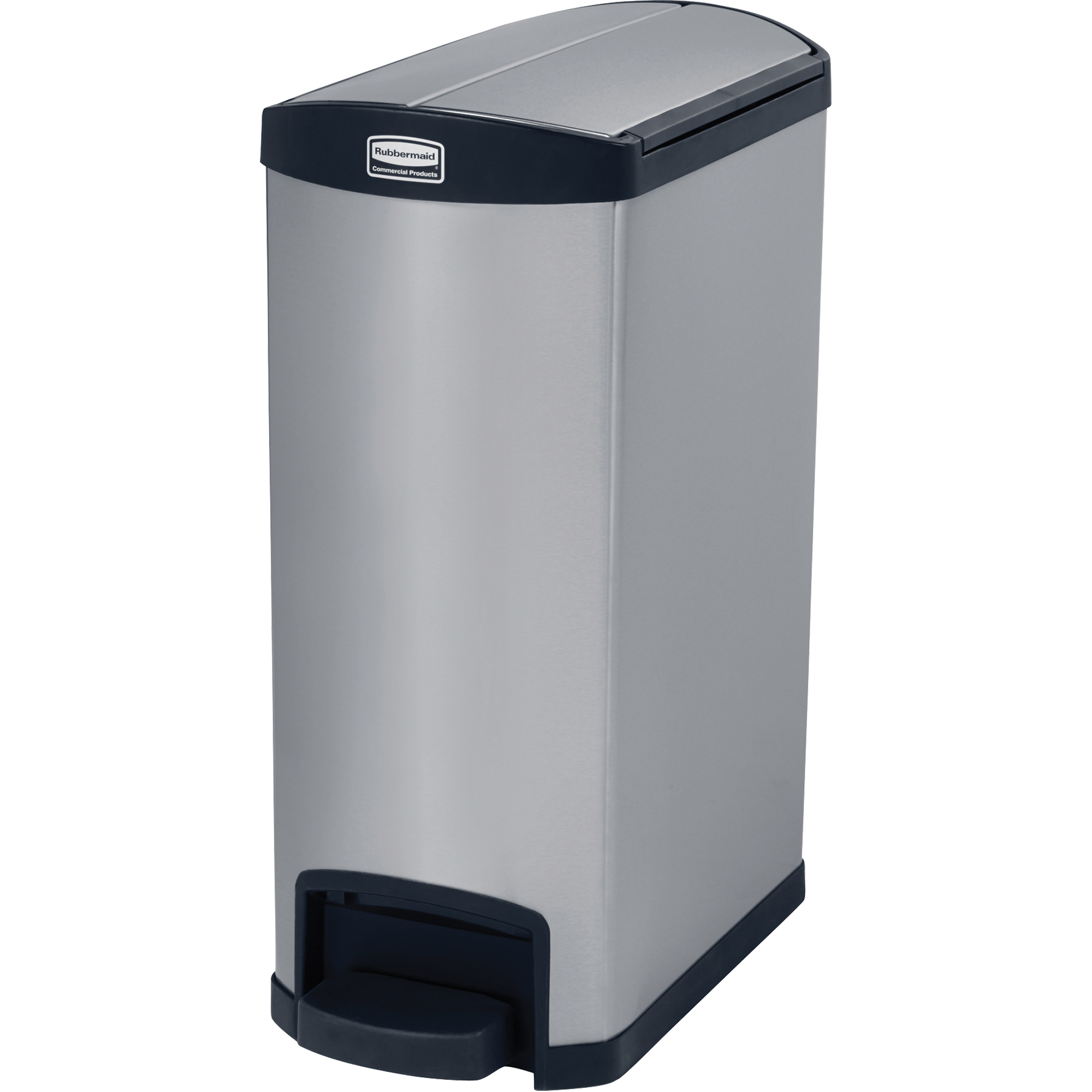 Contenant à déchets Slim JimMD , Acier inoxydable, Capacité 13 gal. US