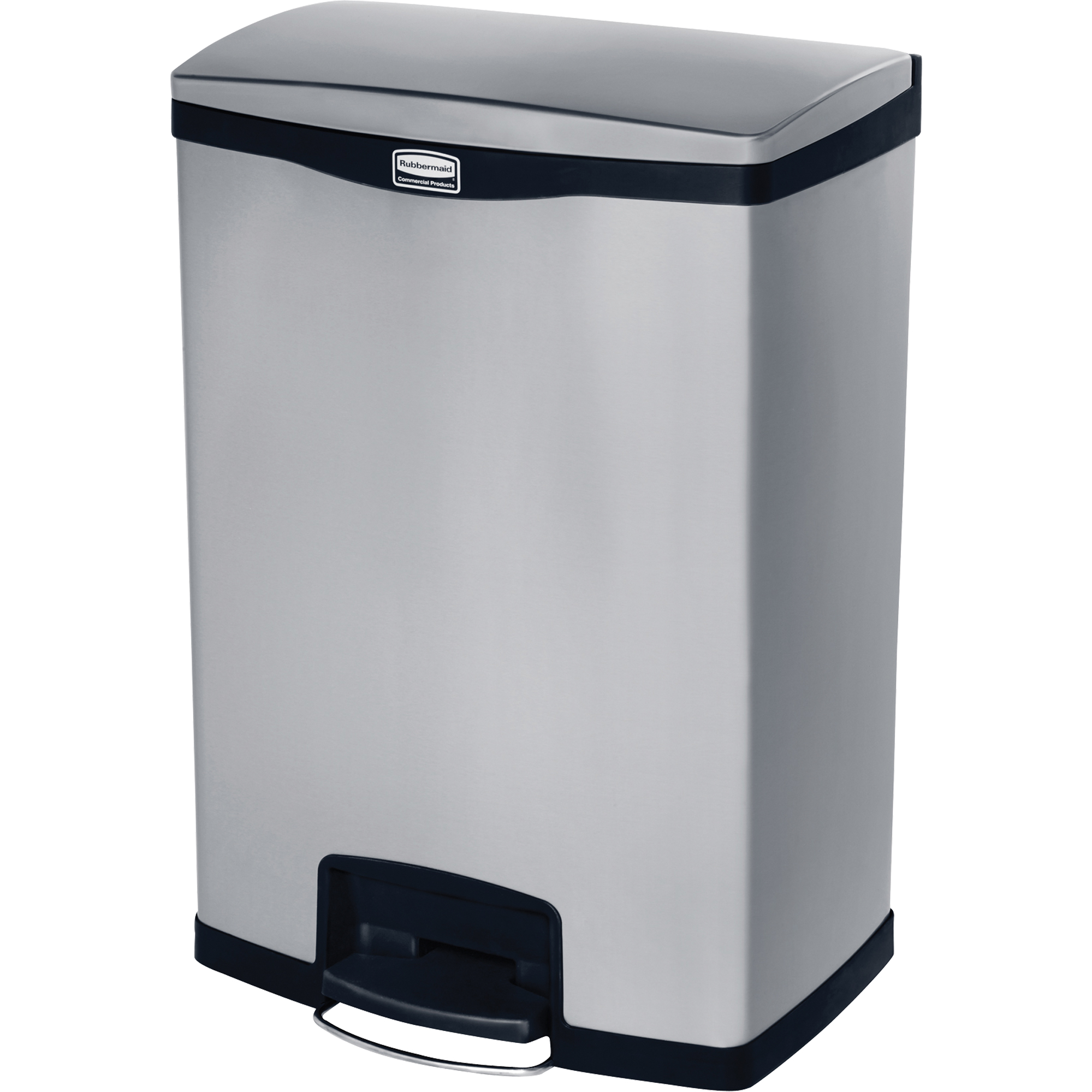 Contenant à déchets Slim JimMD , Acier inoxydable, Capacité 24 gal. US