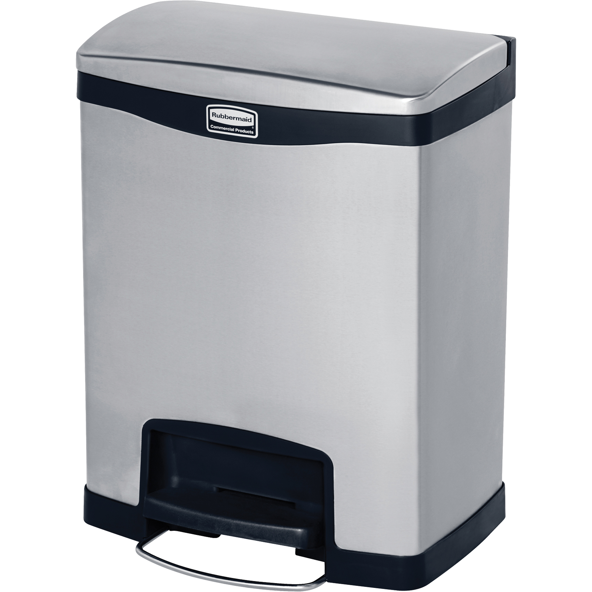 Contenant à déchets Slim JimMD , Acier inoxydable, Capacité 8 gal. US
