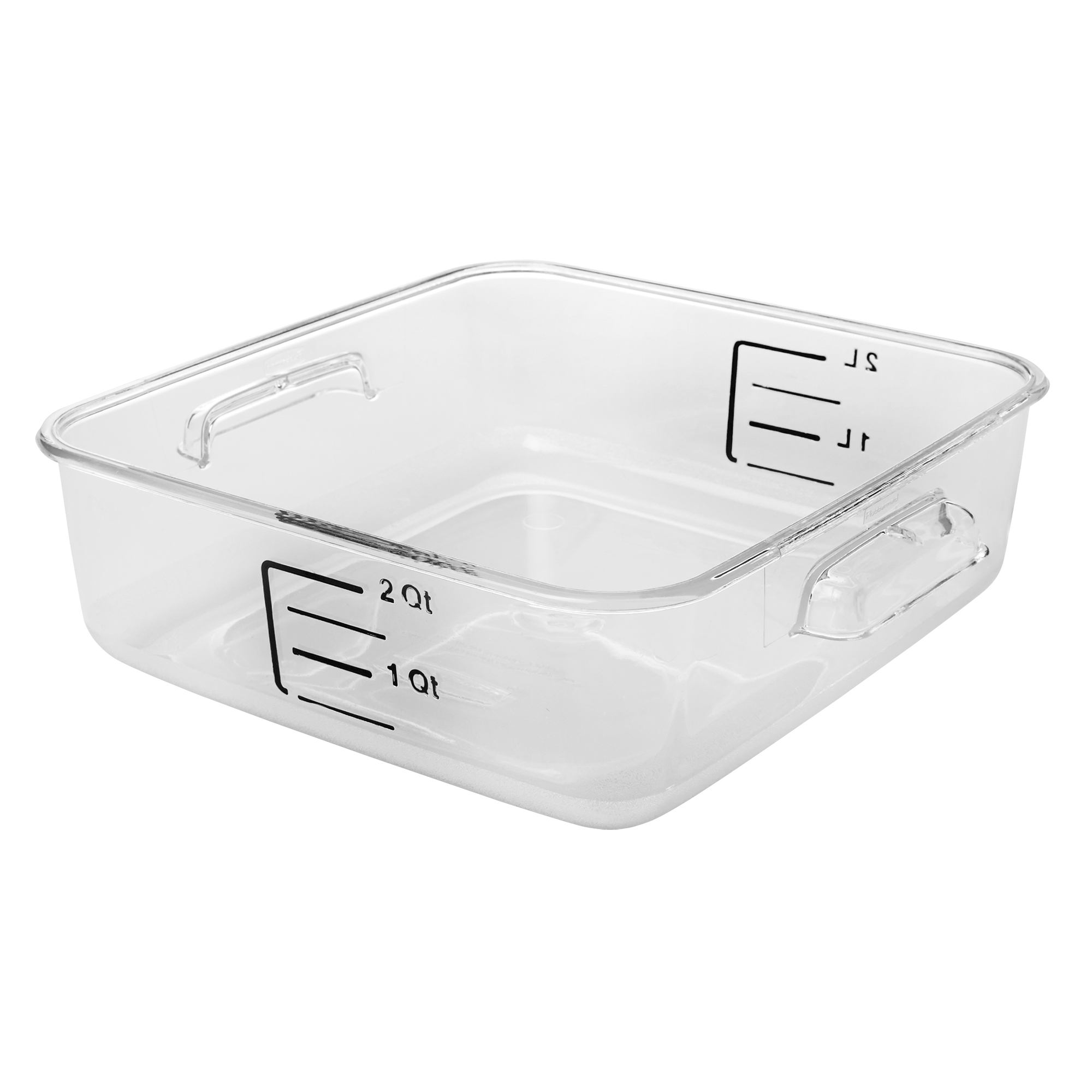 Contenant carré à encombrement réduit RubbermaidMD, Plastique, Capacité de 1,9 L, Transparent