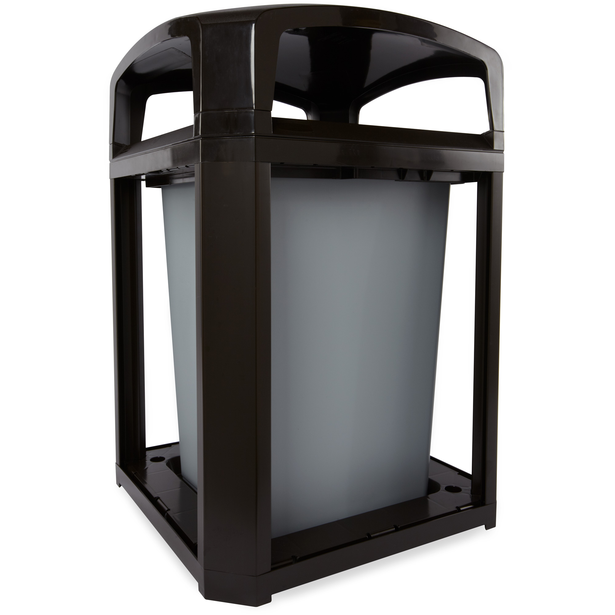 Contenant pour déchets classique avec couvercle en dôme Landmark SeriesMD, Plastique, 35 gal. US