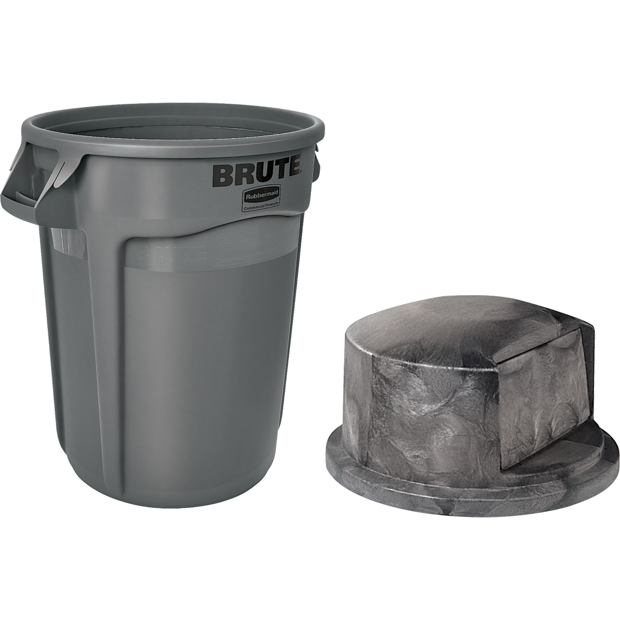 Contenant Round BruteMD avec couvercle en dôme, Polyéthylène, 32 gal. US