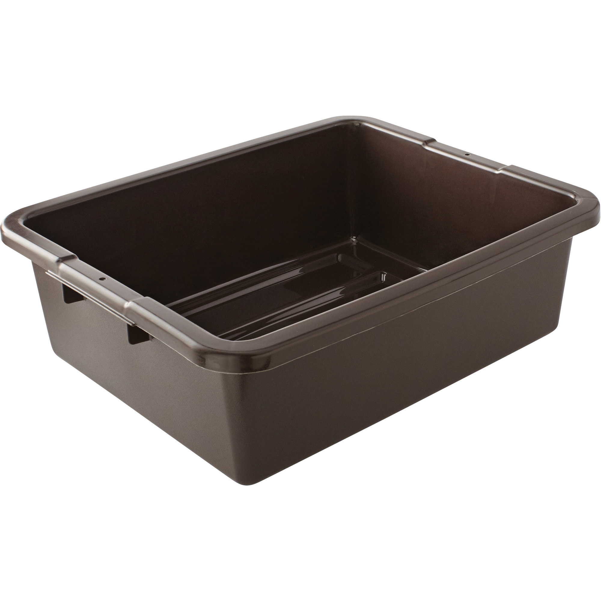Contenant utilitaire sans compartiments, 7" ha x 21,5" p x 17" lo, Plastique, Brun